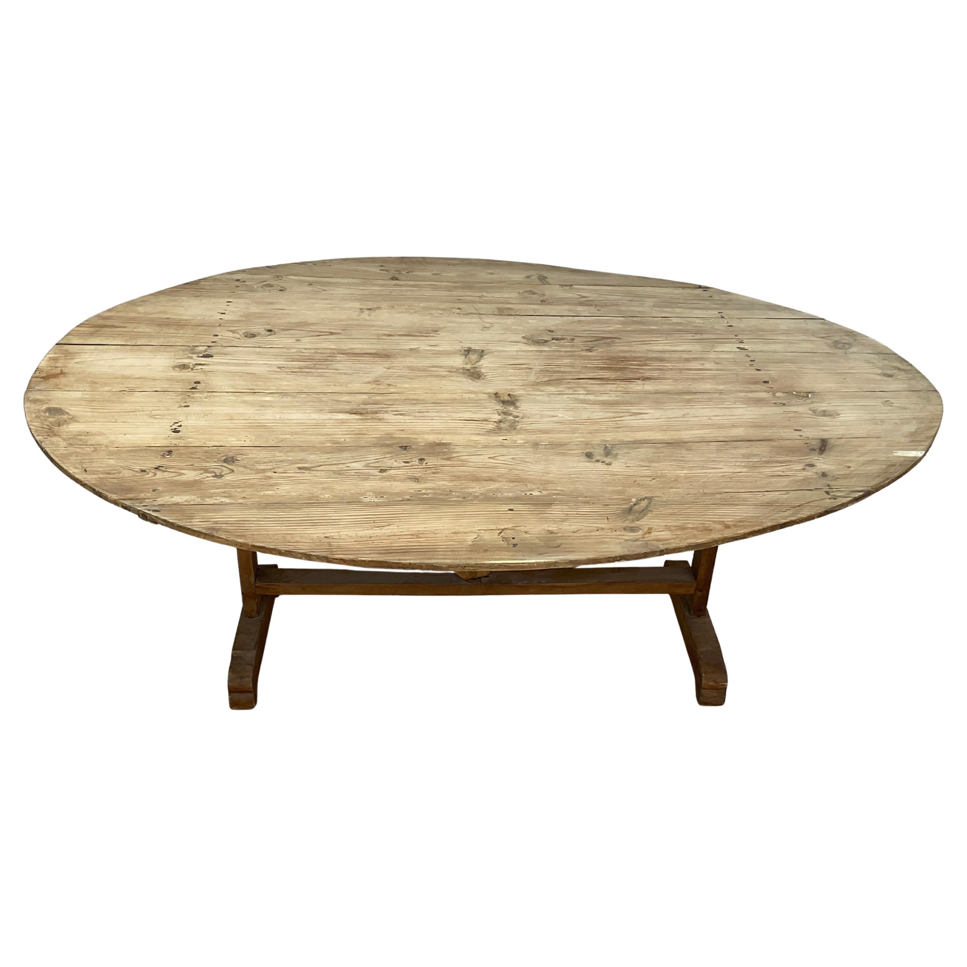 French Provincial Large 19th Century French Wine Tasting Table