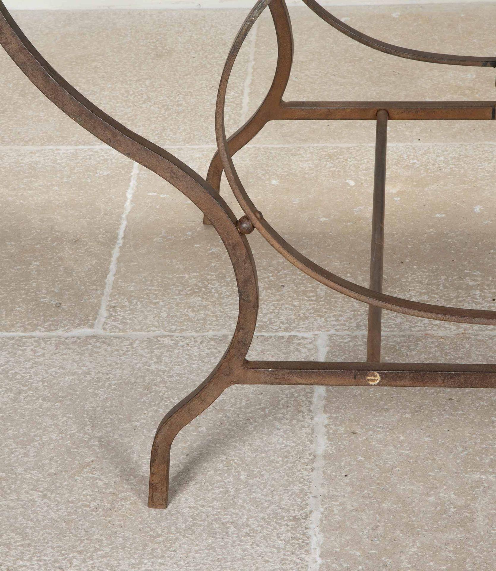 Large 19th Century French Wrought Iron and Stone Orangery Table For Sale 8