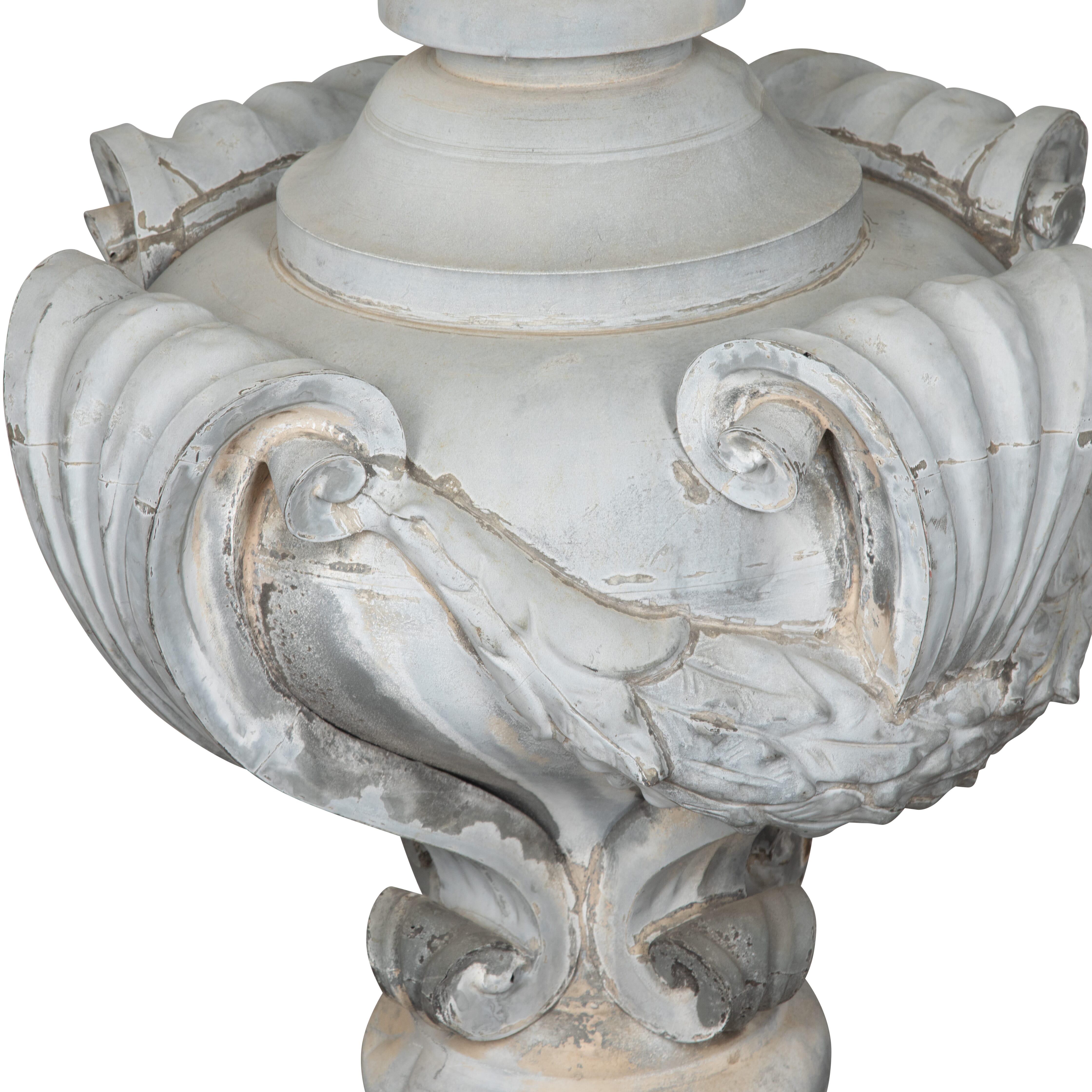 Large 19th Century French Zinc Finial For Sale 4
