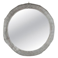 Large 19th Century French Zinc Laurel Wreath Mirror