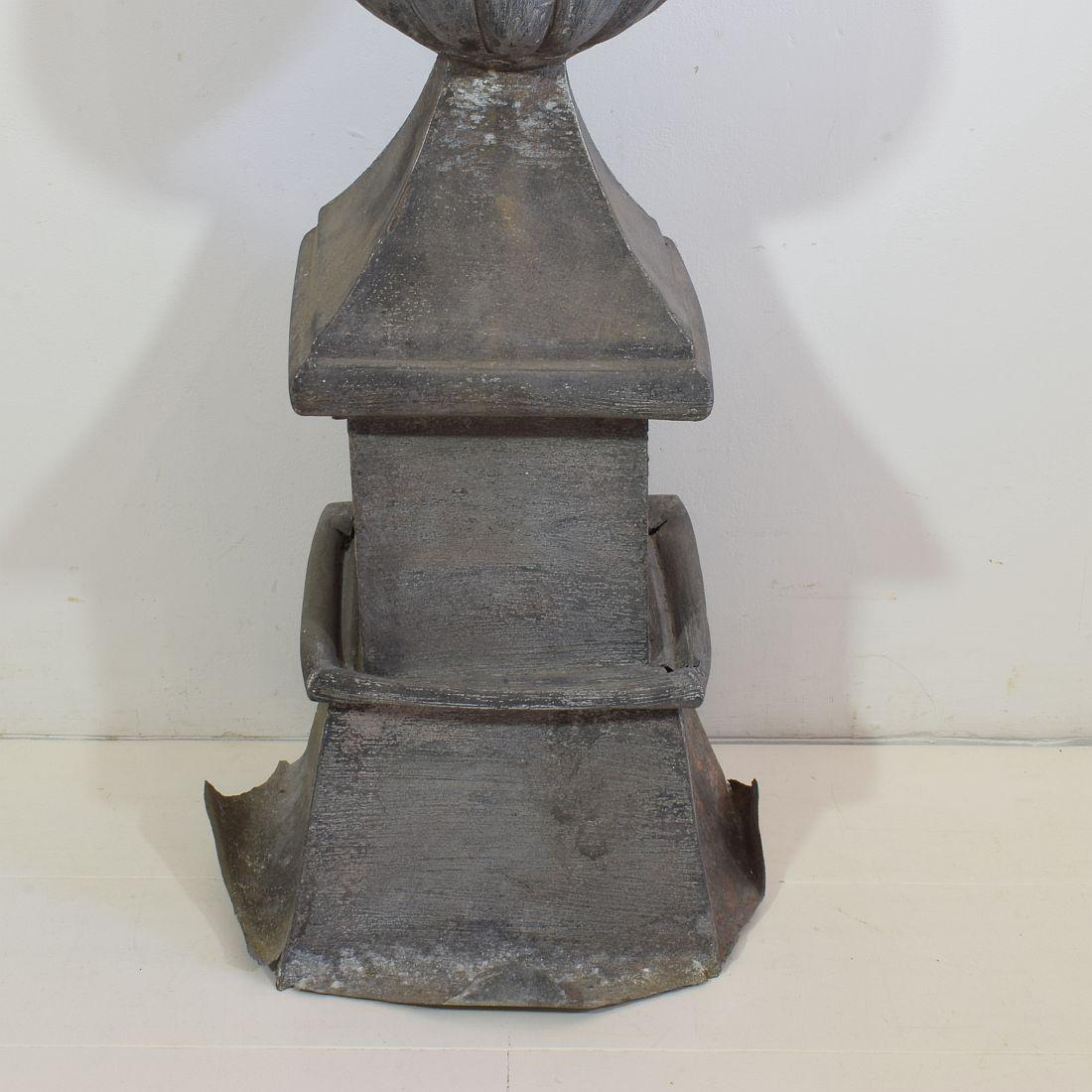 Large 19th Century French Zinc Roof Finial / Spire 6