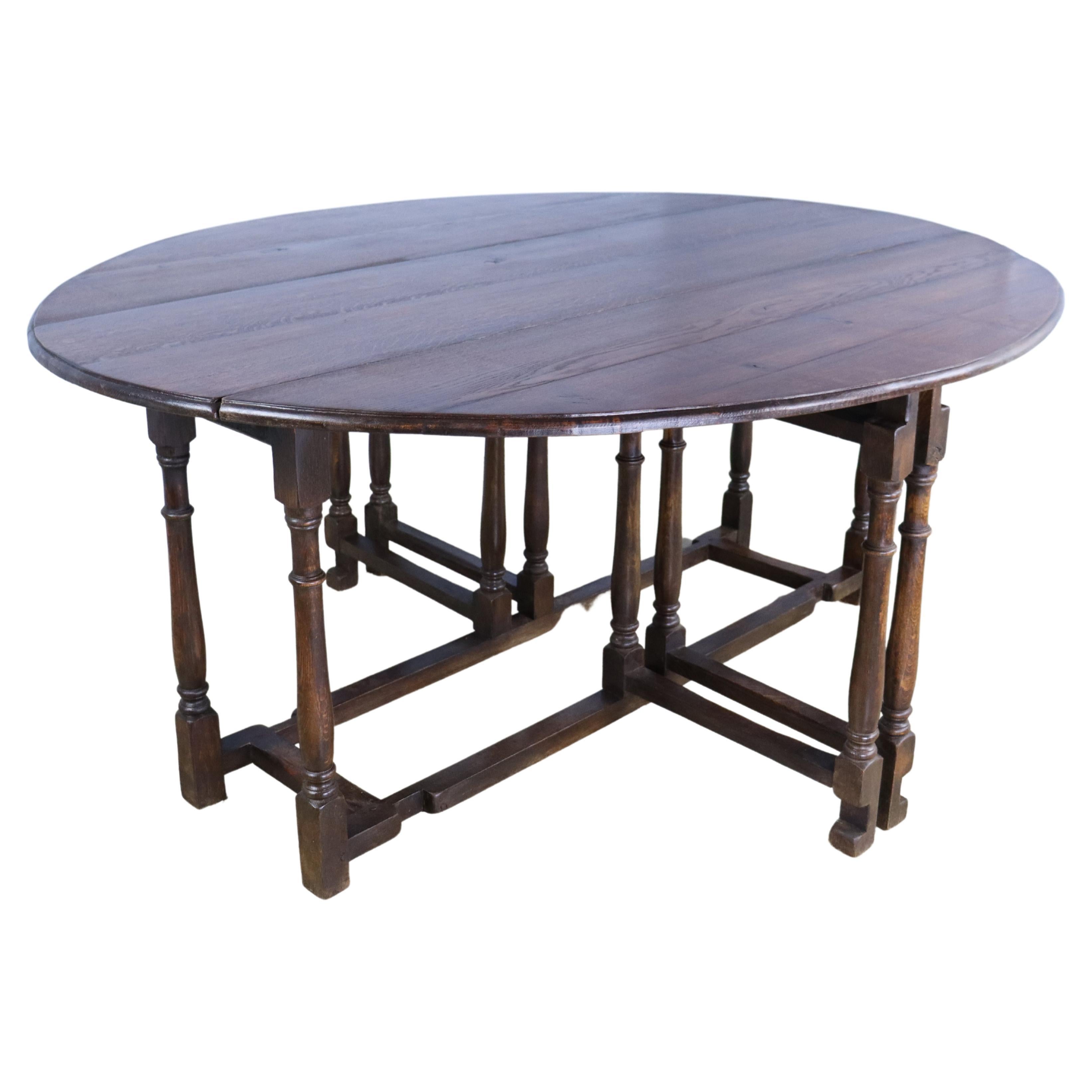 Large 19th Century Gateleg/Sofa Table in English Oak For Sale