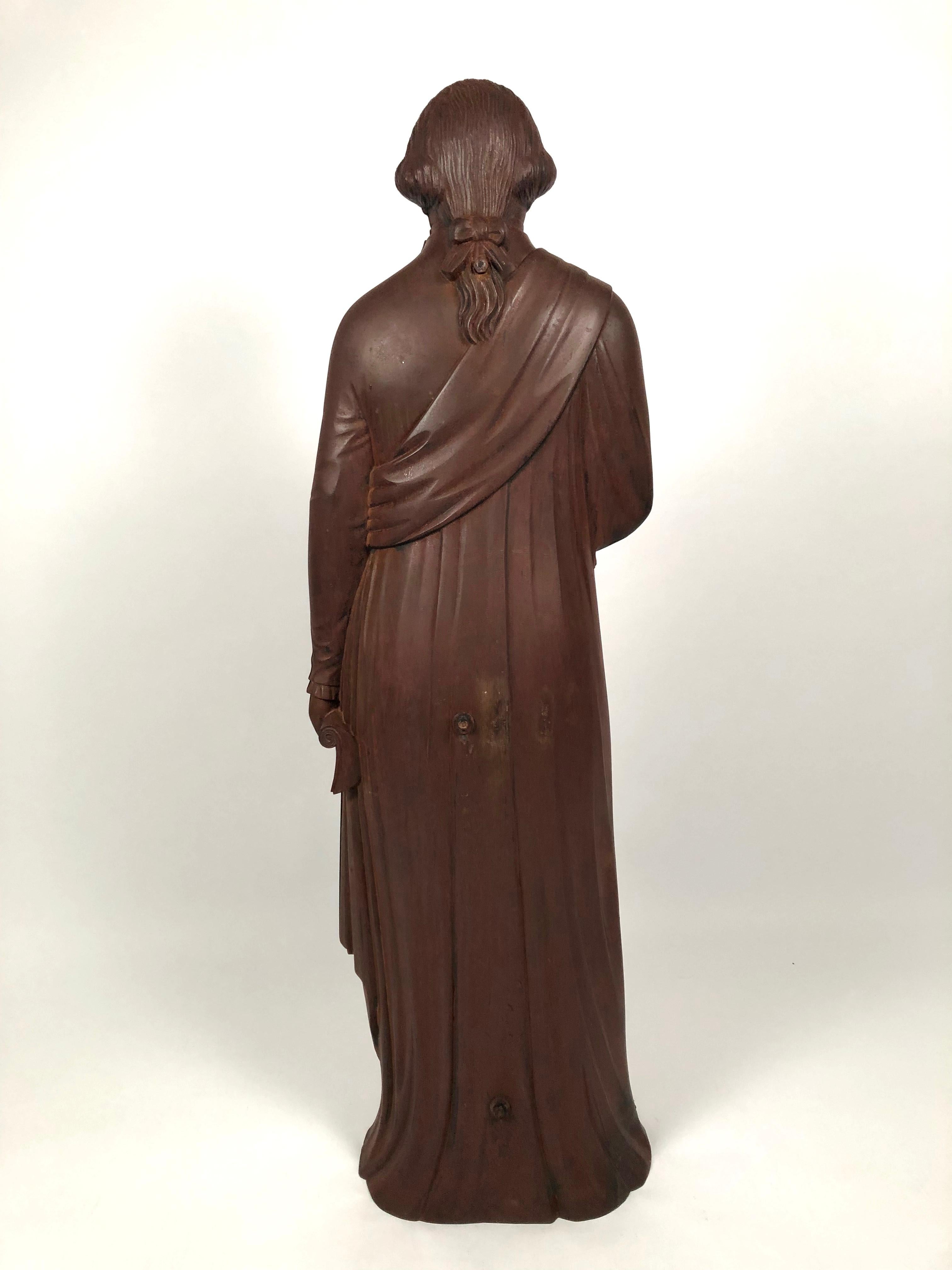 American 19th Century George Washington Cast Iron Stove Figure