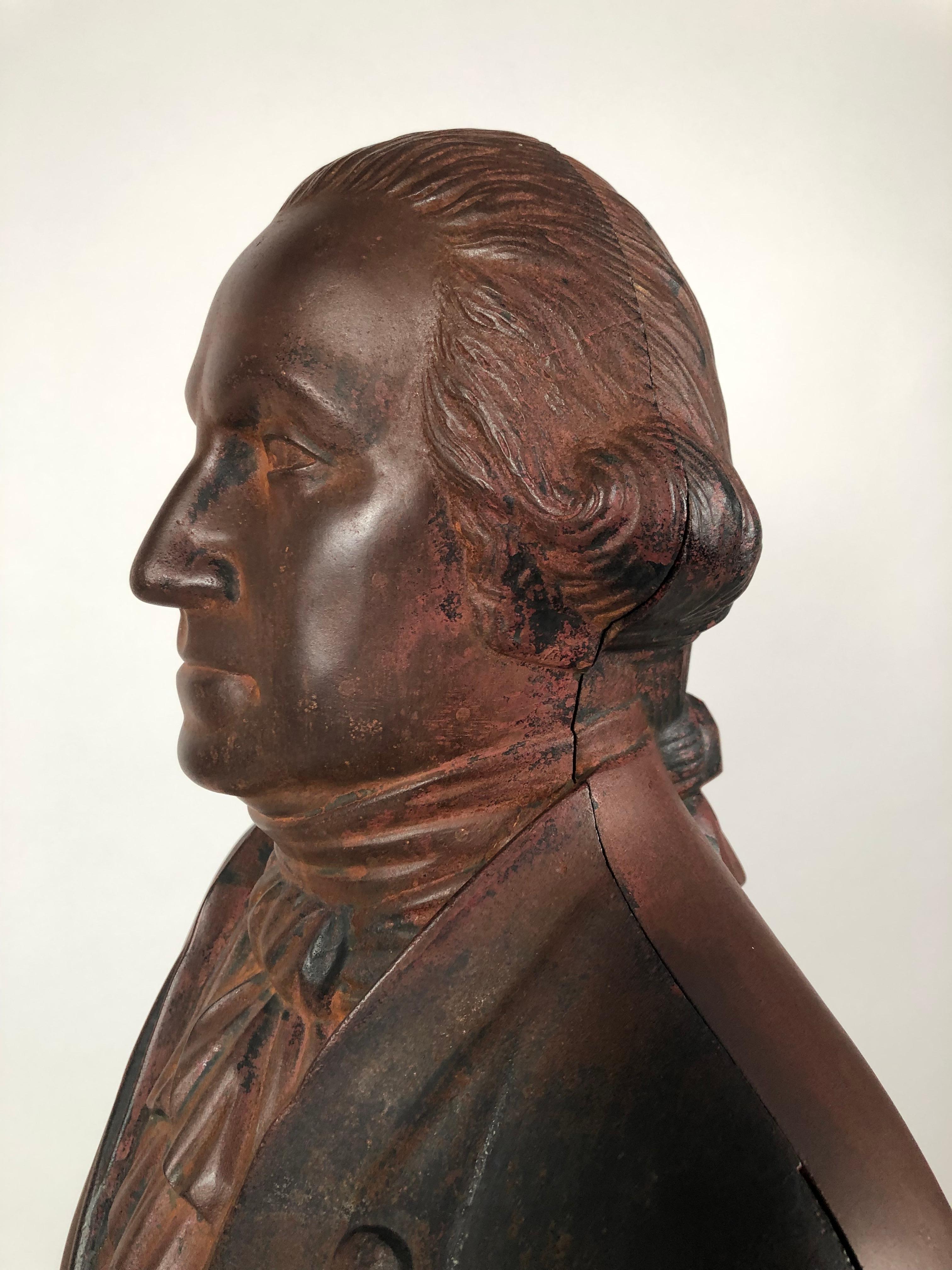 19th Century George Washington Cast Iron Stove Figure 1