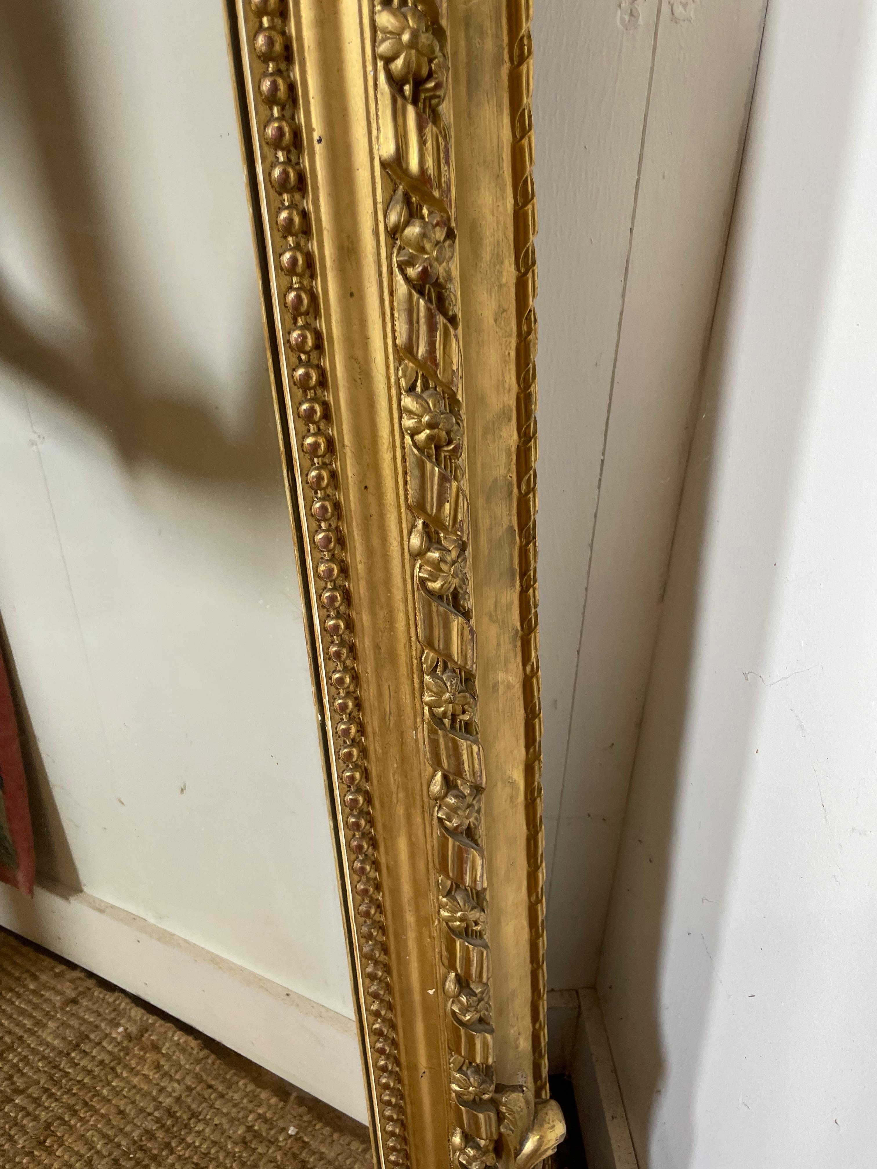 Large 19th century gilded over mantle shell motif 5