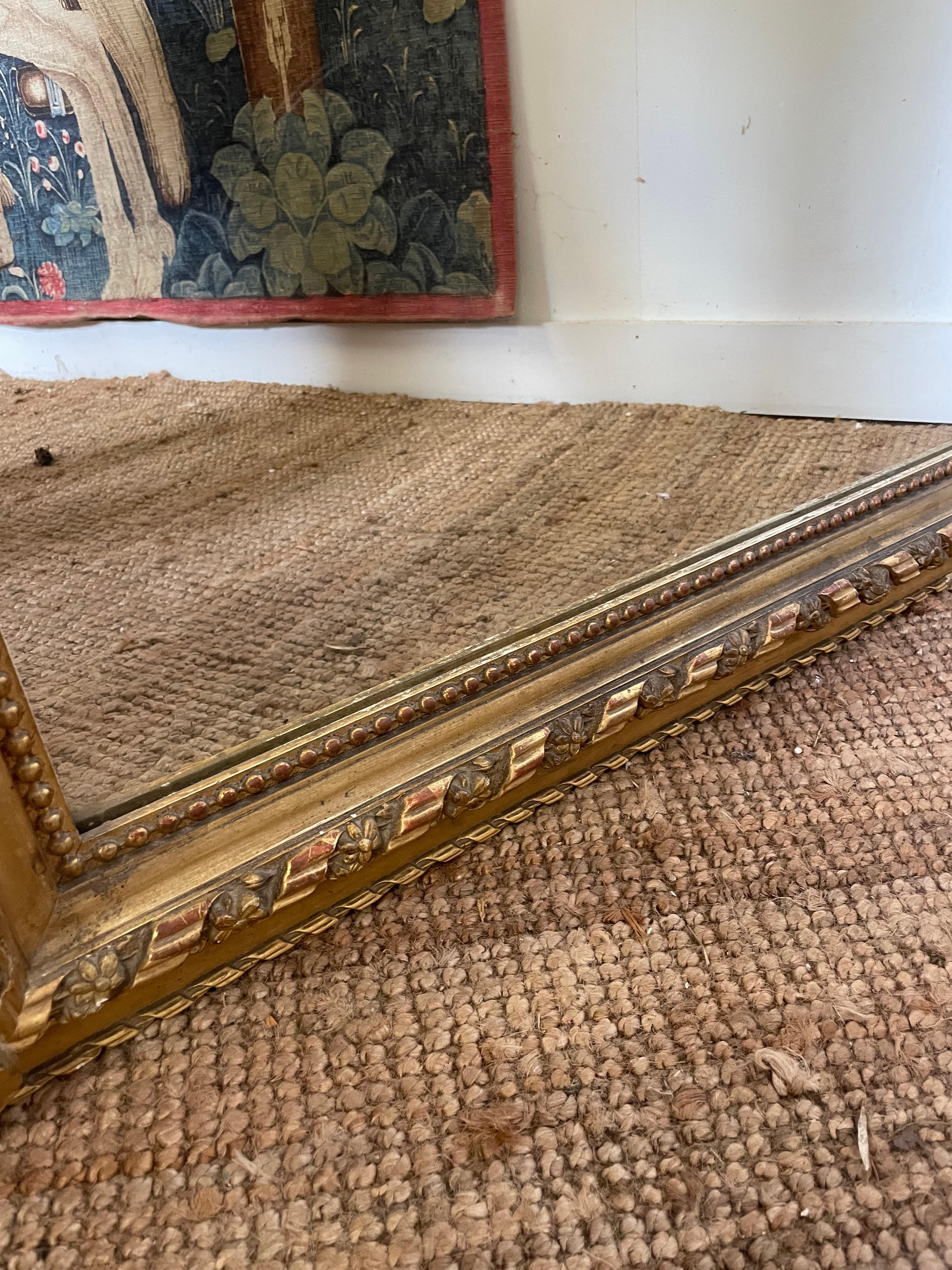 Large 19th century gilded over mantle shell motif 2