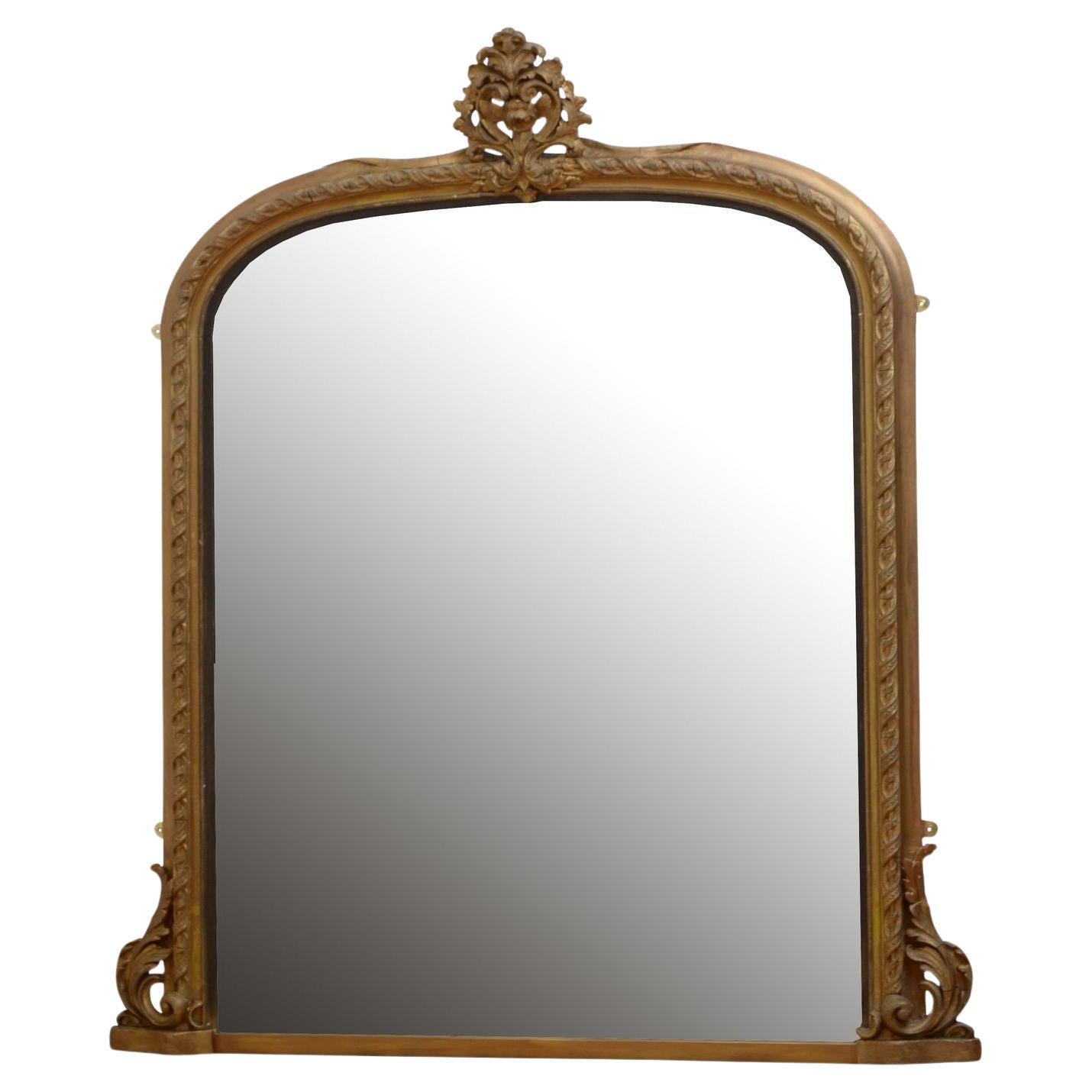 Large 19th Century Gilded Wall Mirror