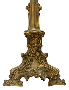 Grande lampada in bronzo dorato del XIX secolo