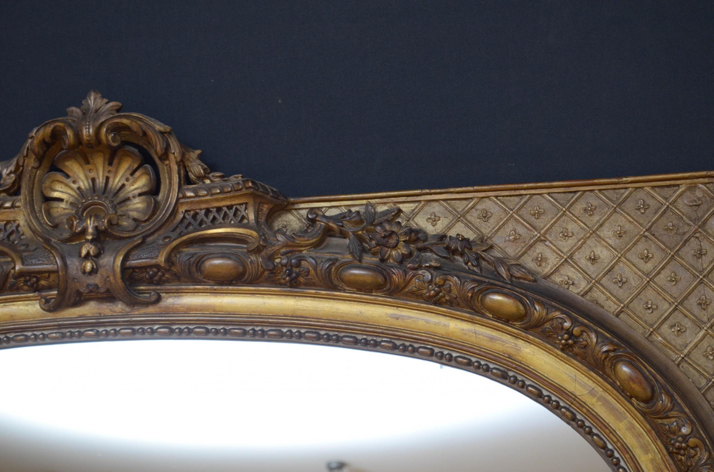 Large 19th Century Gilt Mirror 4