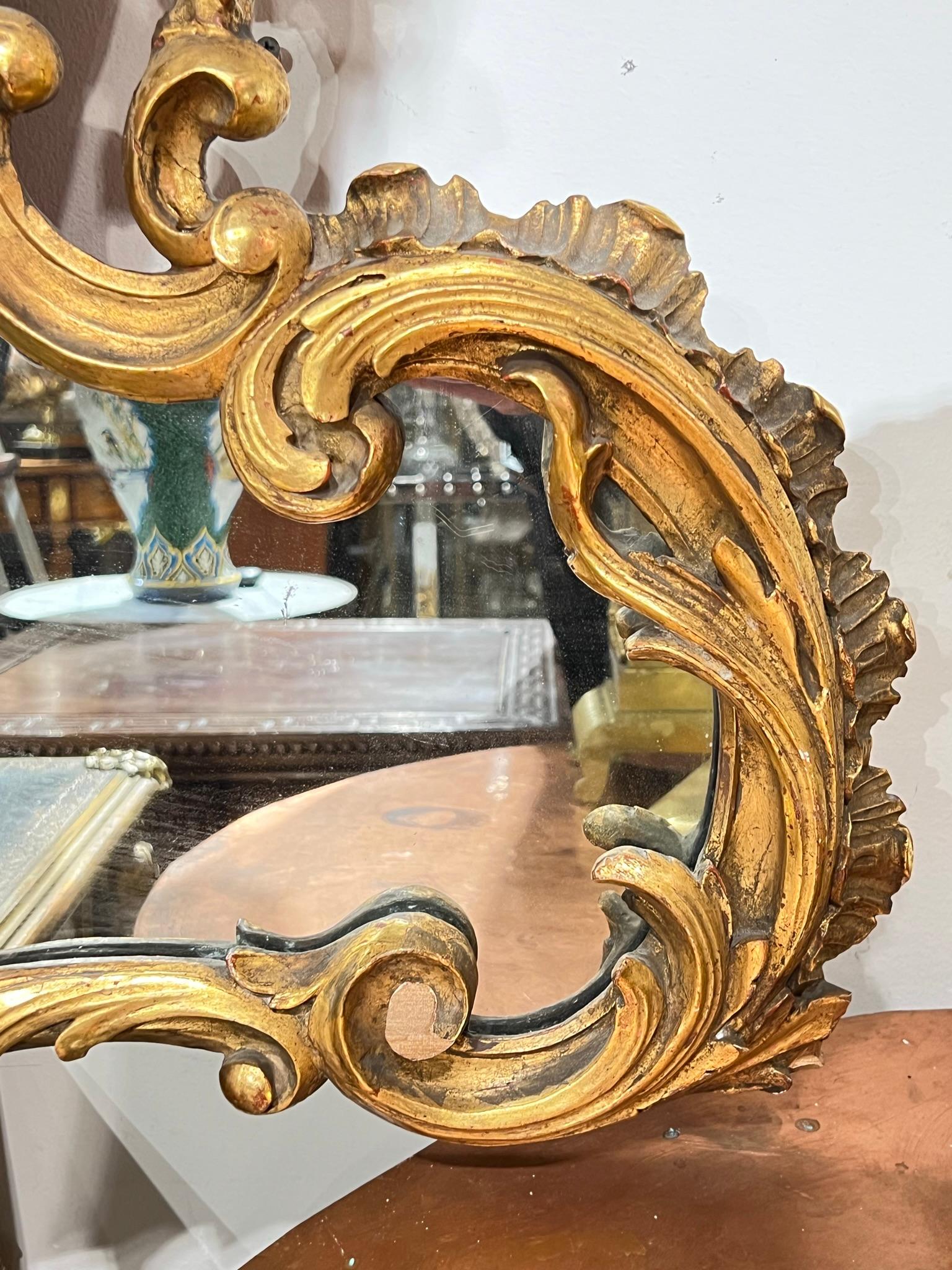 Large 19th Century Giltwood Overmantel Mirror in Chinese Chippendale Style 10