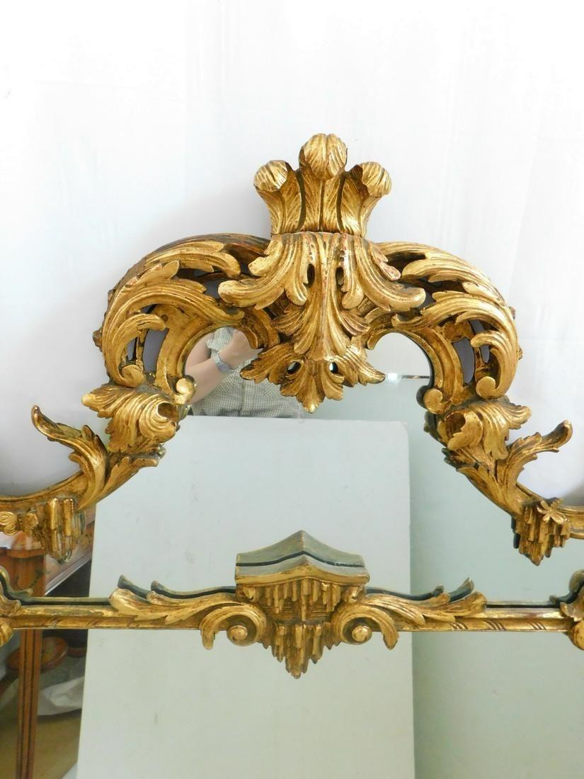 Large 19th Century Giltwood Overmantel Mirror in Chinese Chippendale Style 12