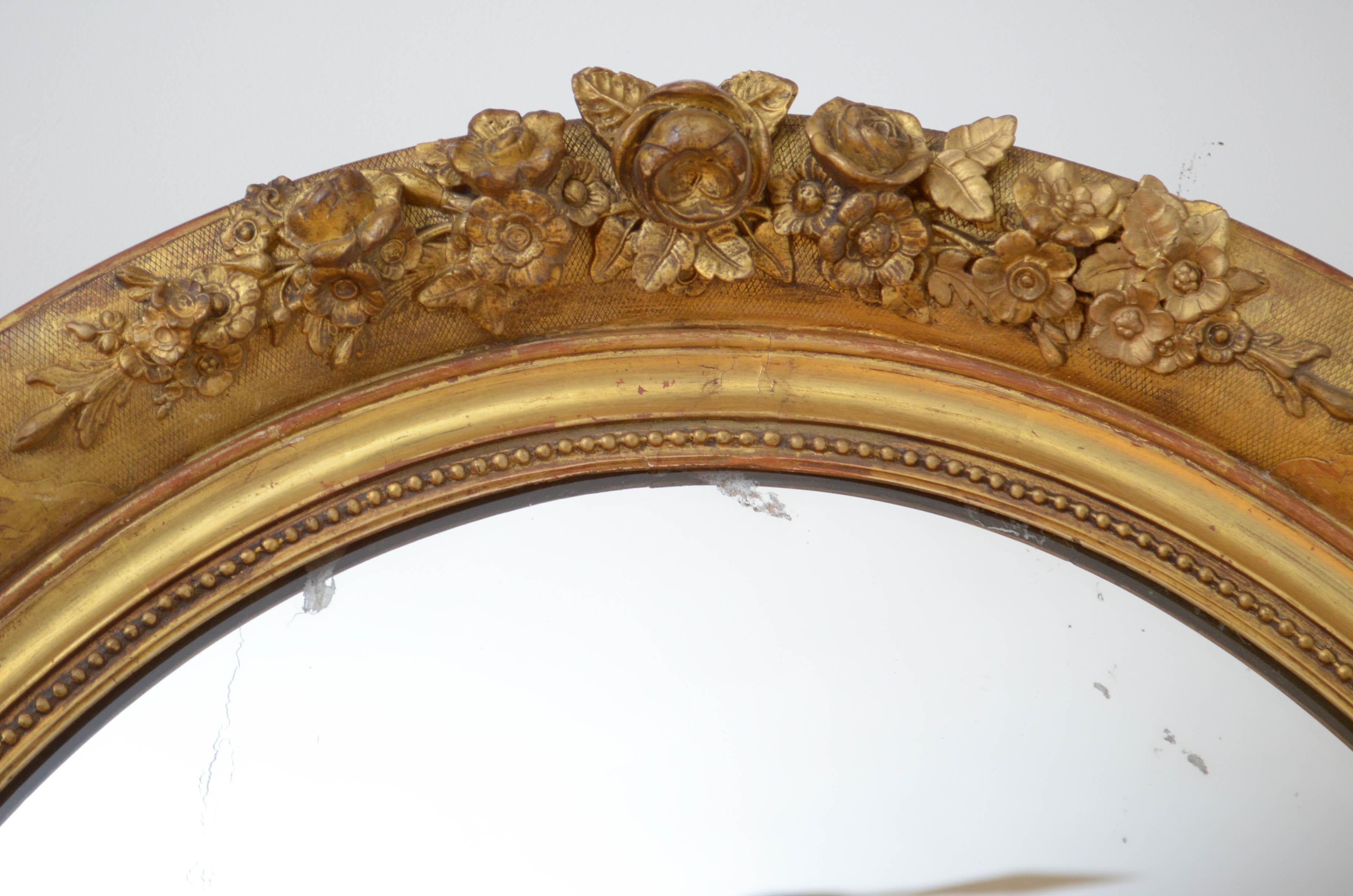 Large 19th Century Giltwood Wall Mirror 6