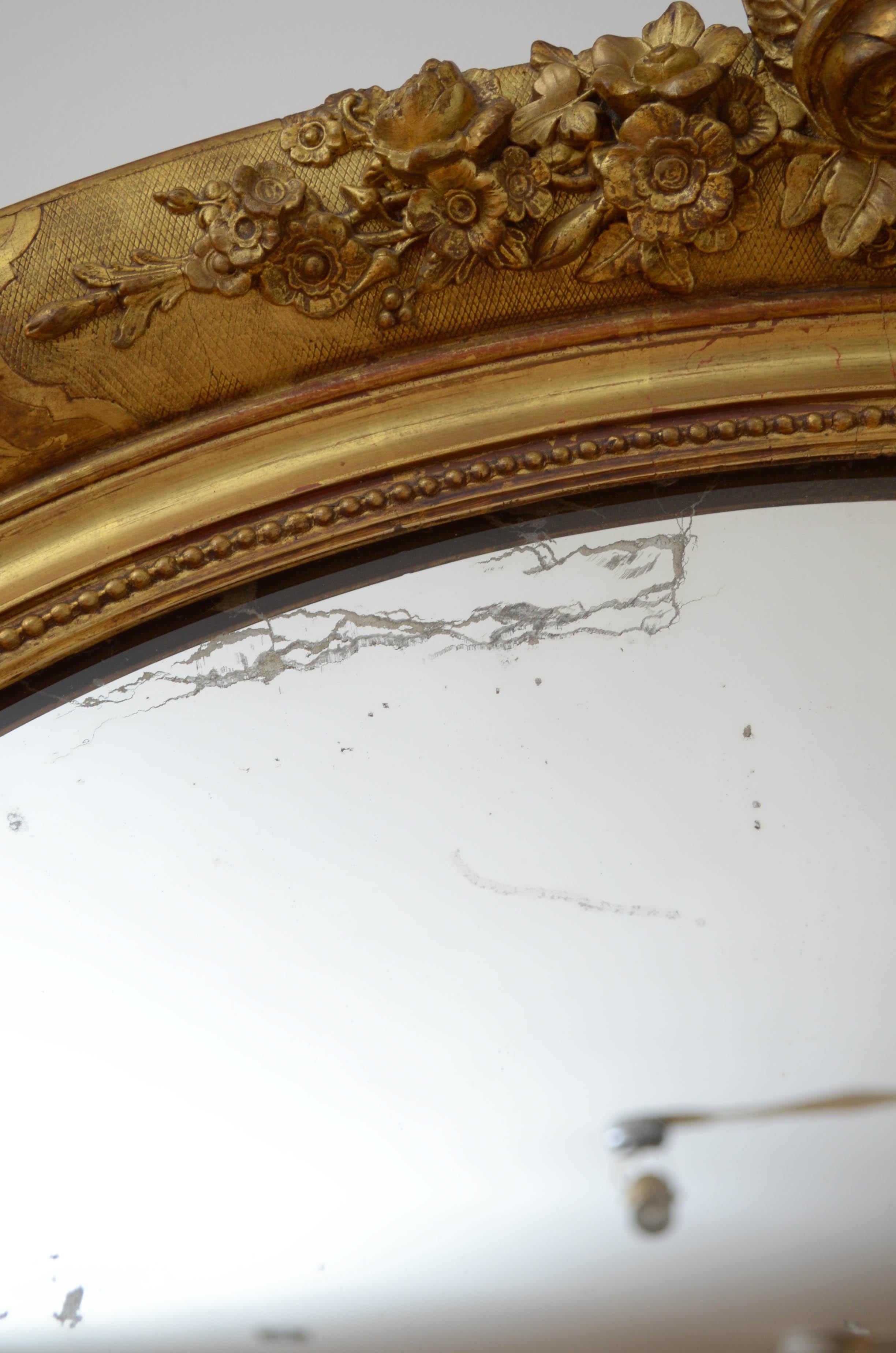 Large 19th Century Giltwood Wall Mirror 1