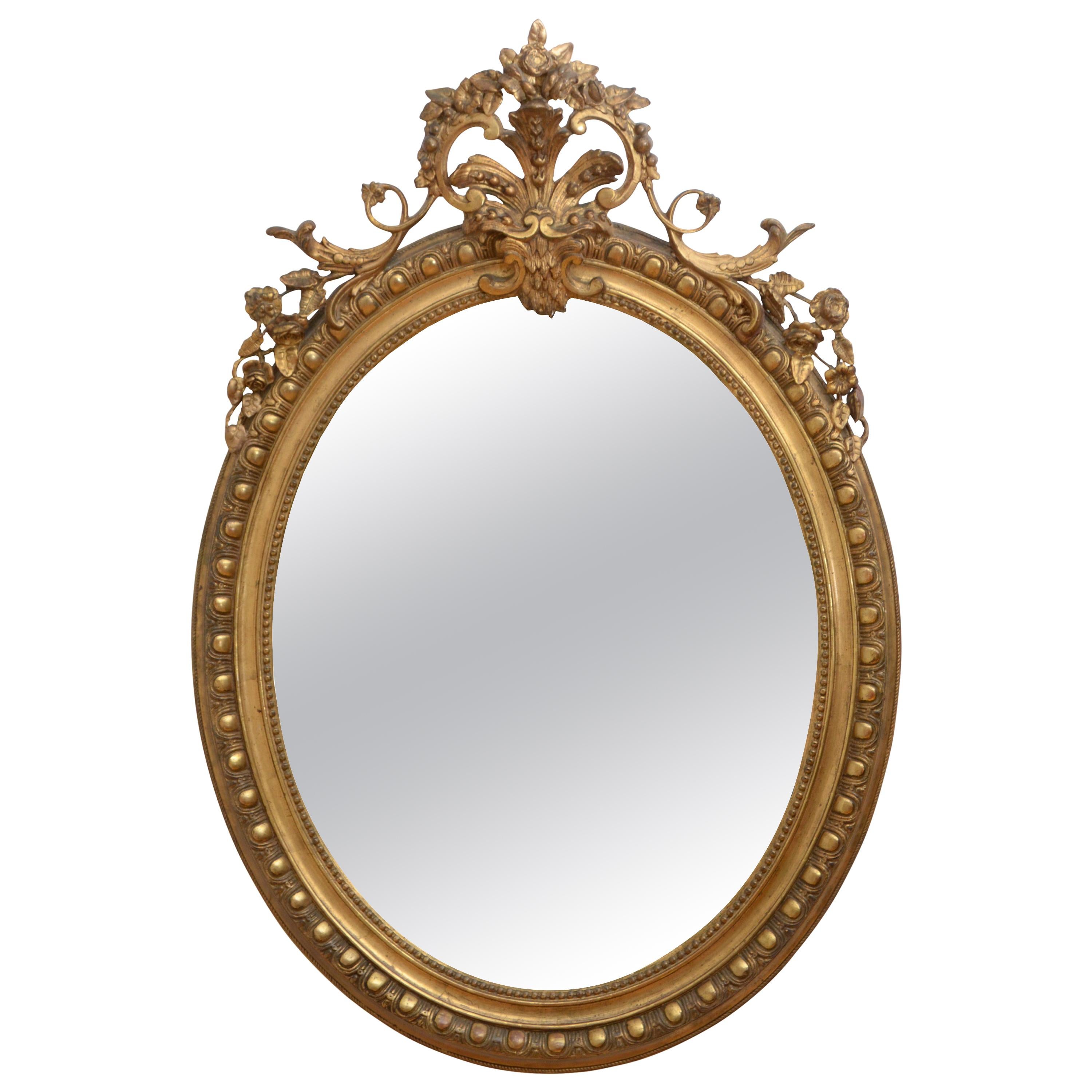 Large 19th Century Giltwood Wall Mirror