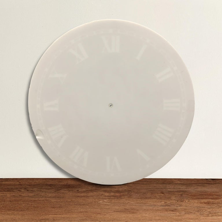 Large 19th Century Glass Clock Face For Sale at 1stDibs