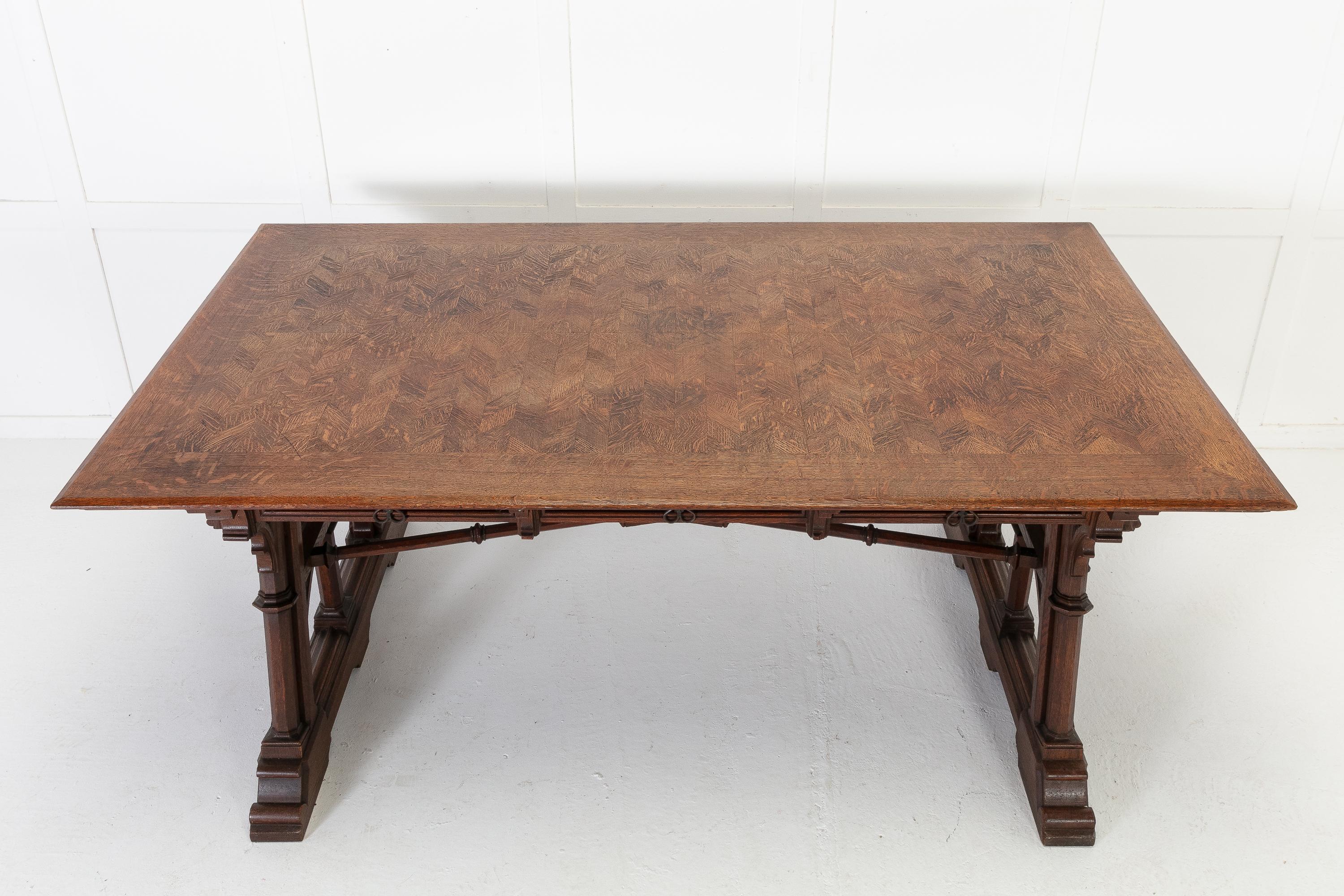Large 19th Century Gothic Desk 5