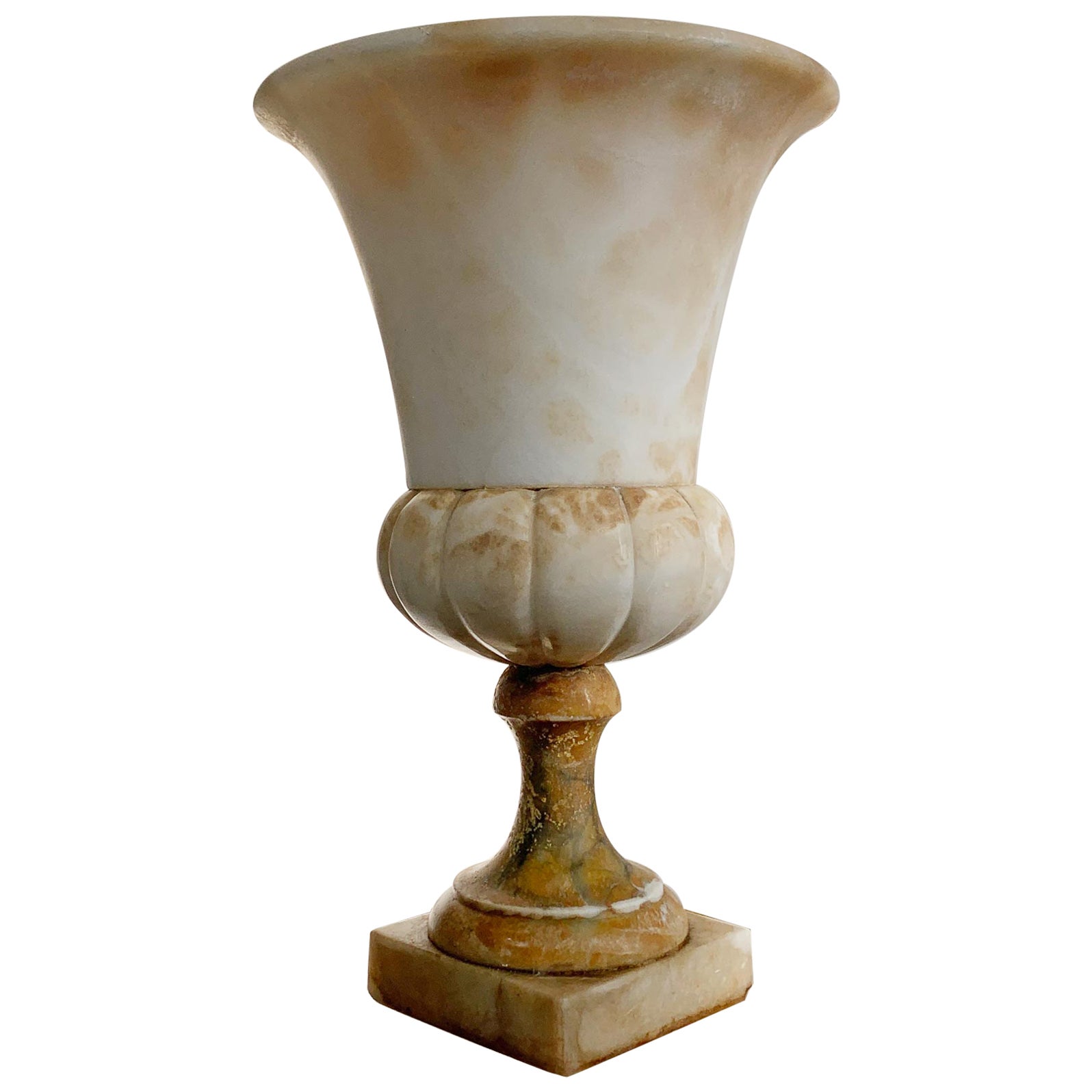 Large 19th Century Grand Tour Alabaster Campana Urn