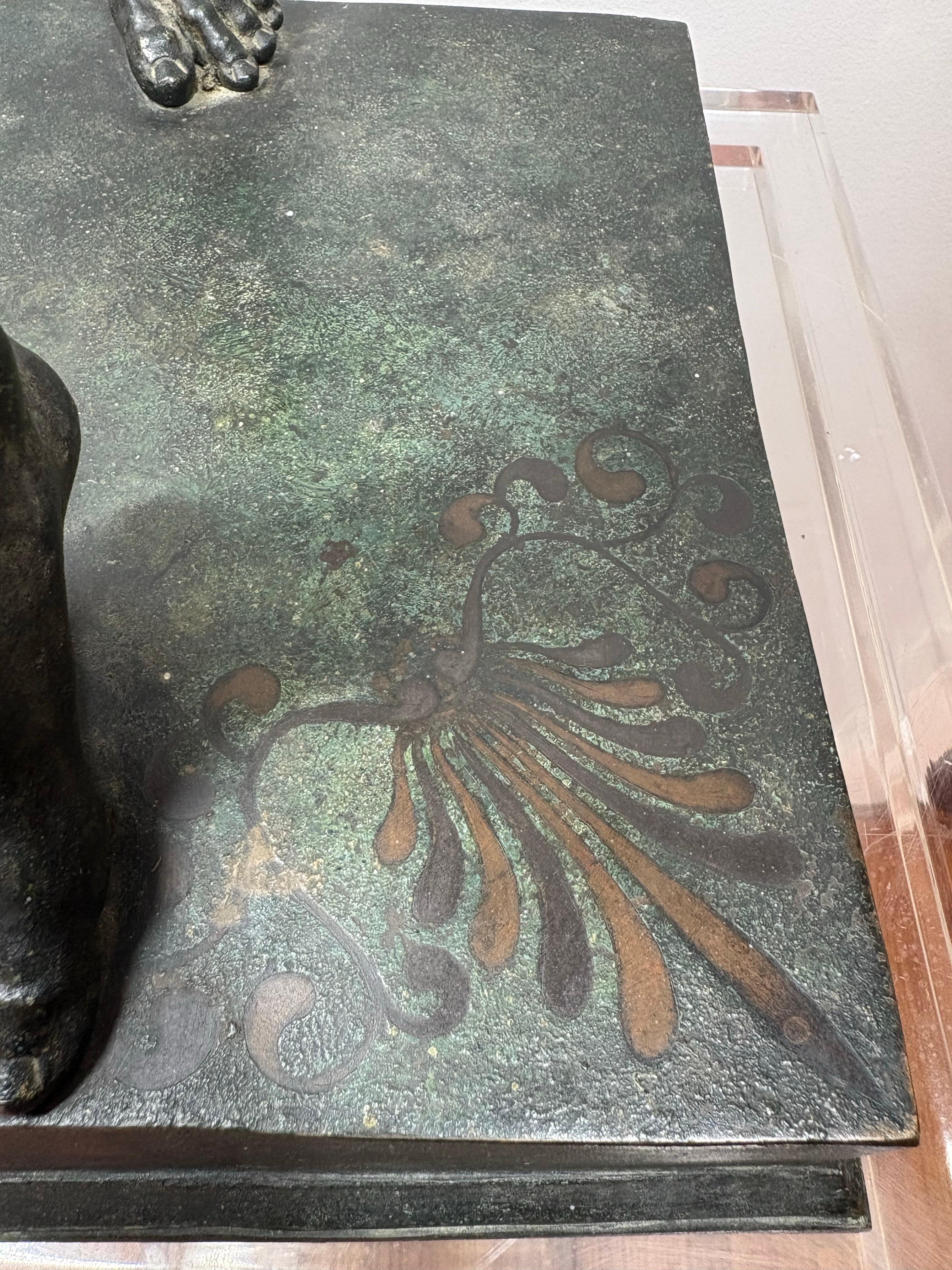 Large 19th century Grand Tour  bronze model of Dancing Satyr in vendita 12