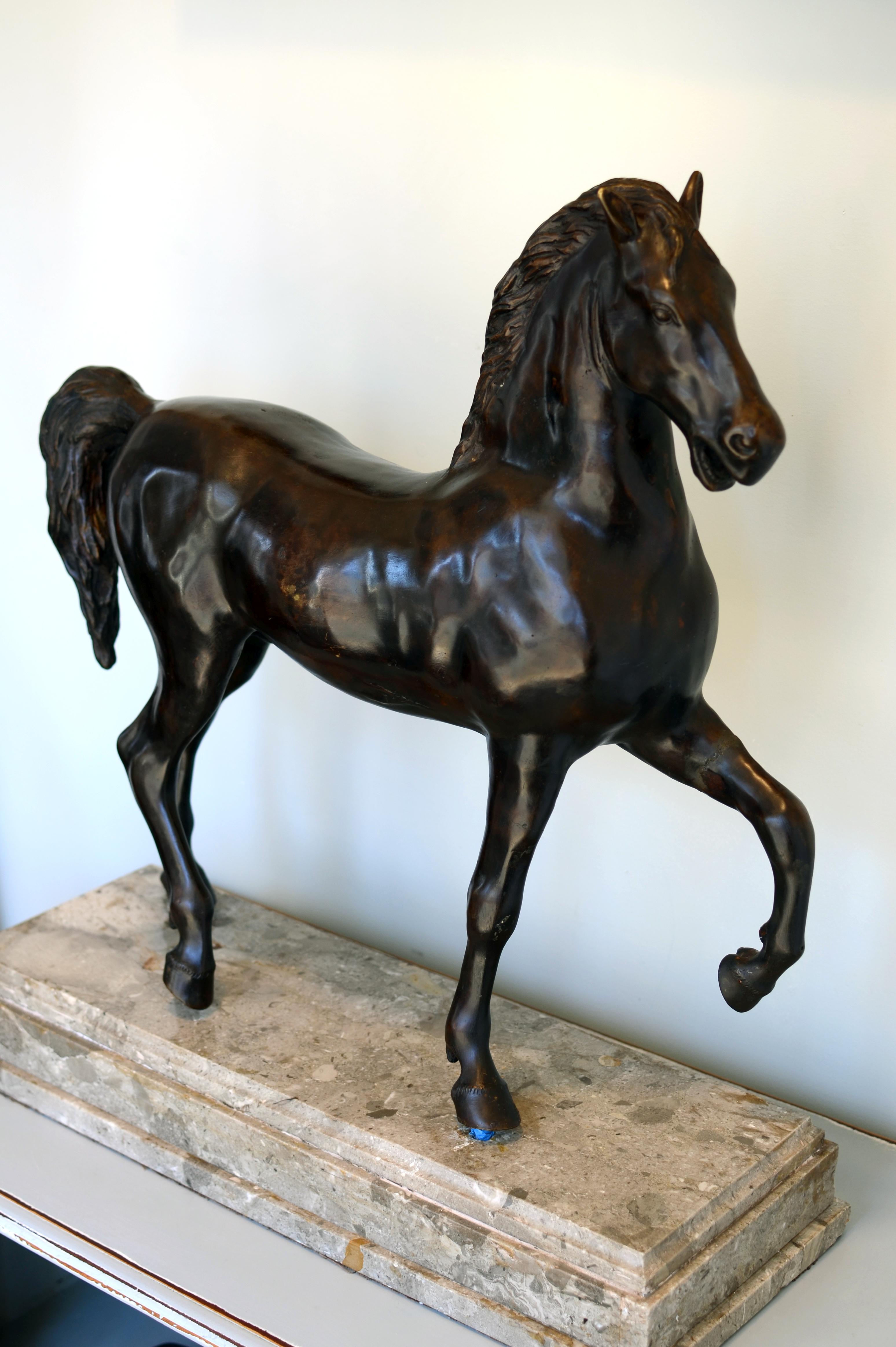 Italian Large 19th Century Grand Tour Bronze of a Trotting Horse