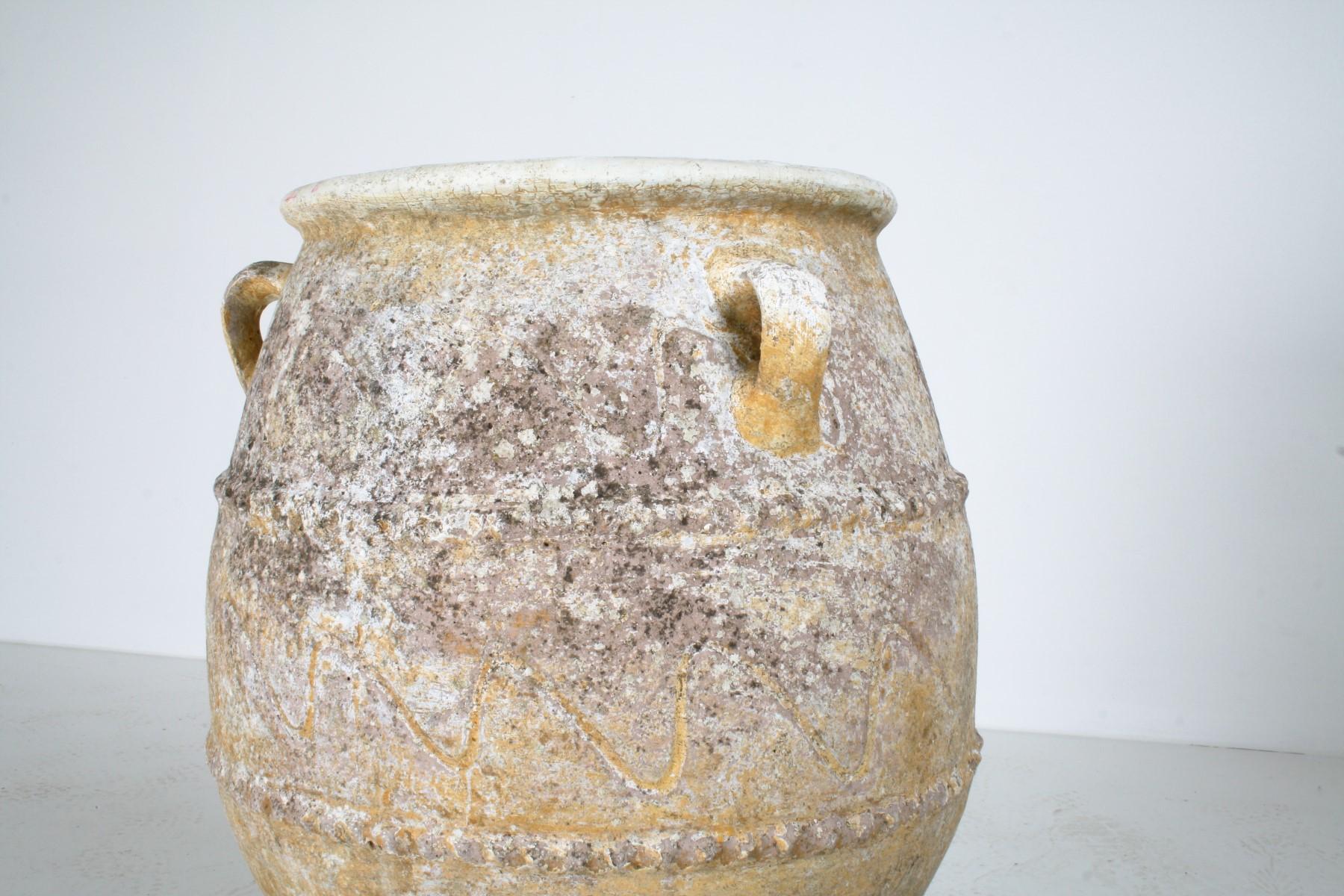 Large 19th Century Grecian Terracotta Pithari Oil Jar  Olive Pot Garden Planter 9