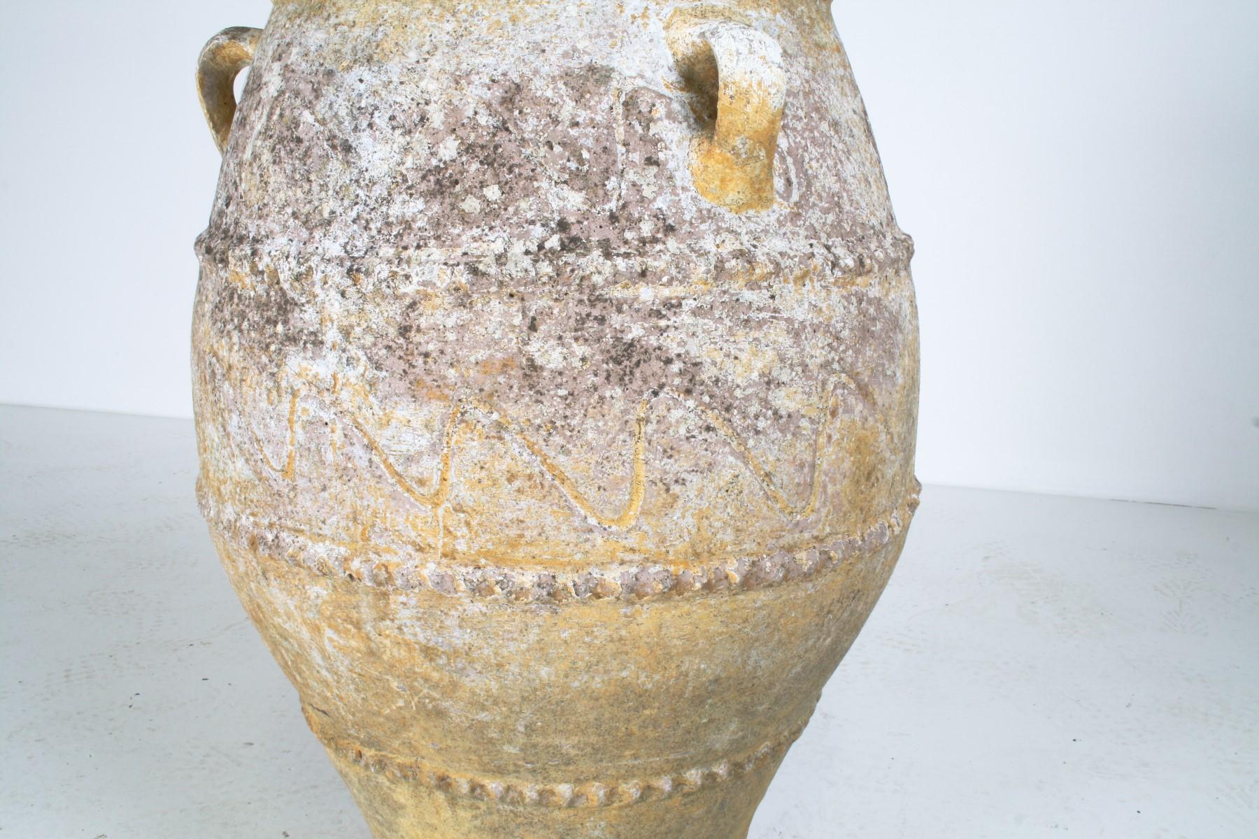 Large 19th Century Grecian Terracotta Pithari Oil Jar  Olive Pot Garden Planter 10