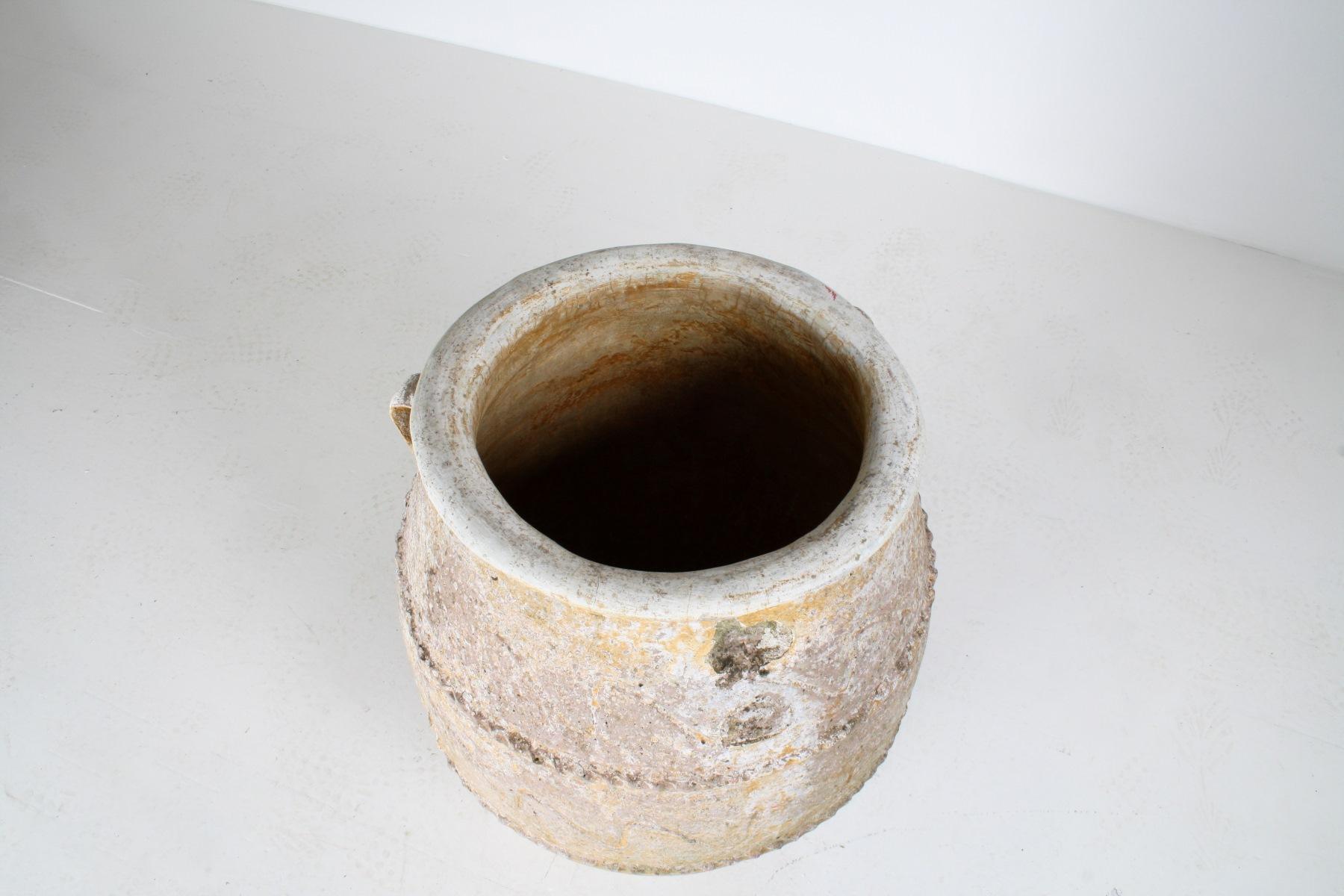 Large 19th Century Grecian Terracotta Pithari Oil Jar  Olive Pot Garden Planter 13