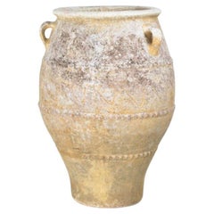 Antique Large 19th Century Grecian Terracotta Pithari Oil Jar  Olive Pot Garden Planter