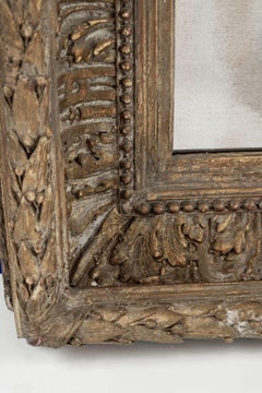 Large 19th Century Hand-Carved Giltwood Mirror