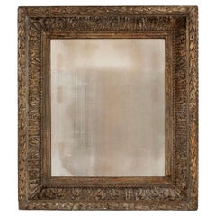 Large 19th Century Hand-Carved Giltwood Mirror
