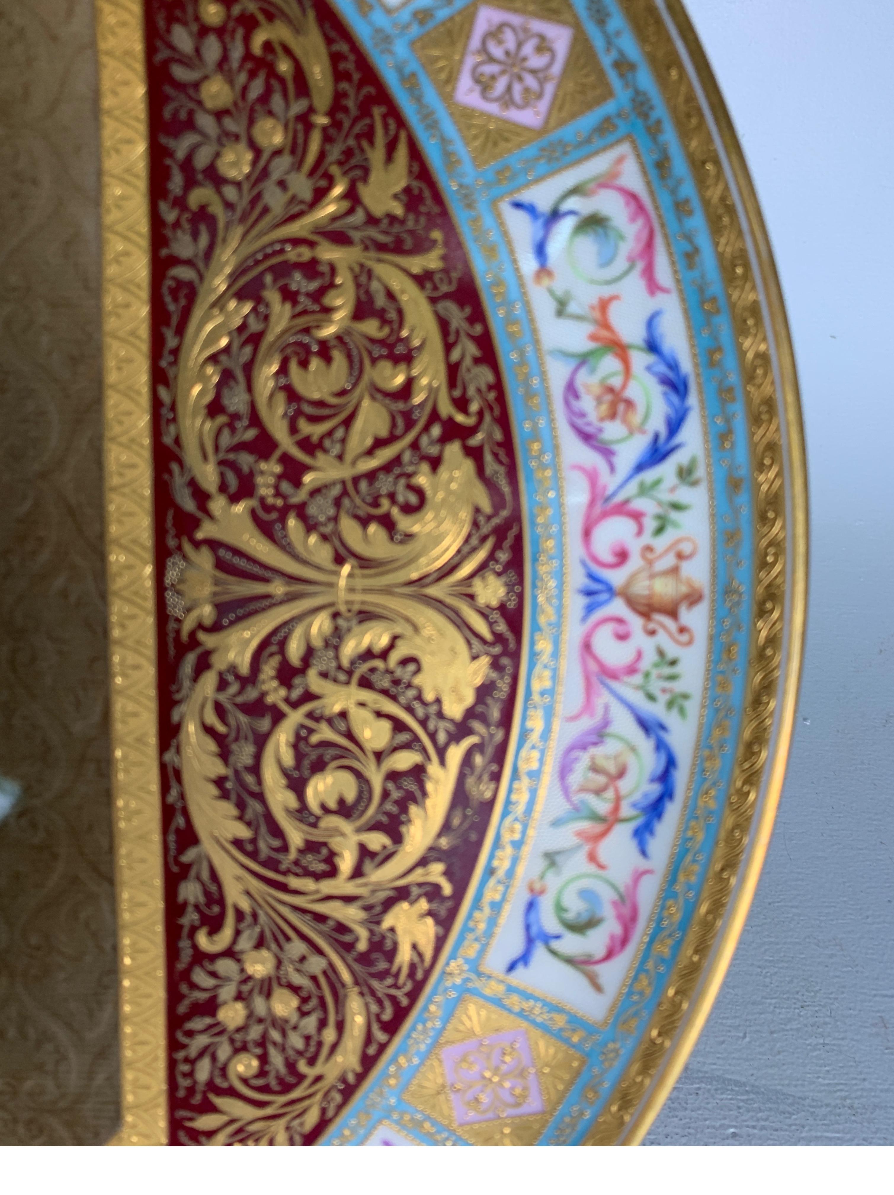 Hand-Painted Large 19th Century Hand Painted Viennese Porcelain Charger, Late 19th Century