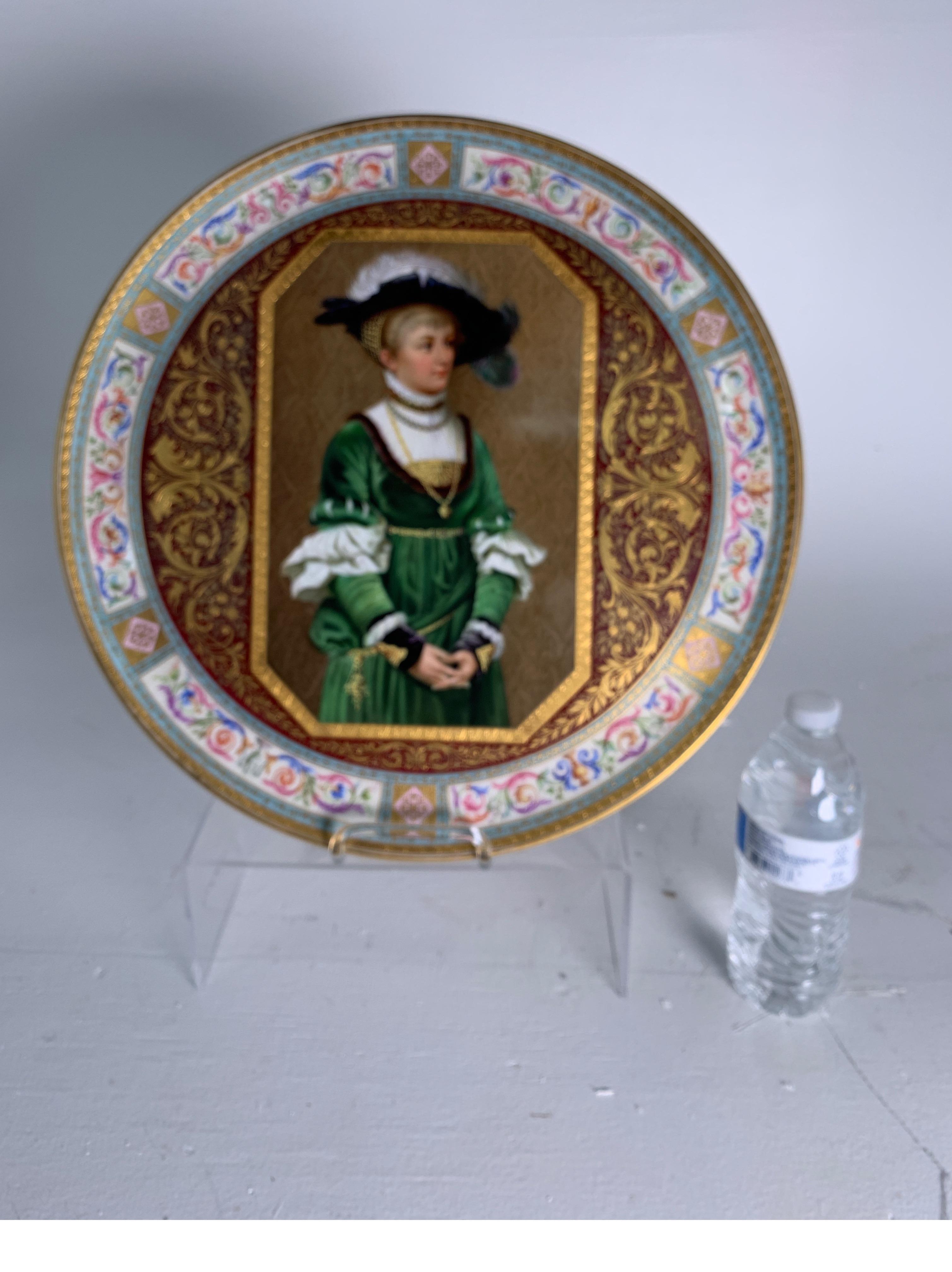 Large 19th Century Hand Painted Viennese Porcelain Charger, Late 19th Century 2