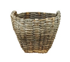 Large 19th century hand woven pine basket