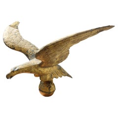 Large 19th century Hollow Body Gilt Eagle Weather Vane