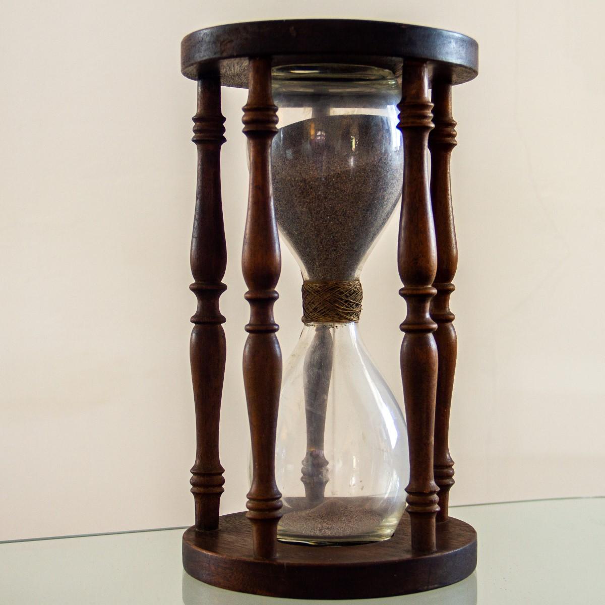 antique hourglass