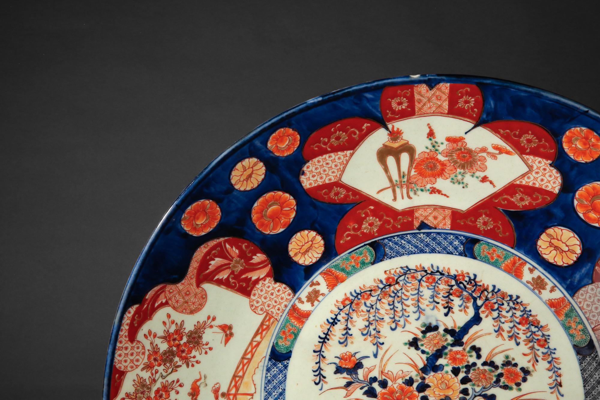 A rare and large Japanese Meiji period porcelain dish or charger. Japan, Late 19th – early 20th century.

Why we like it

Great scale combined with its traditional decoration make this impressive object a superb addition to any interior or