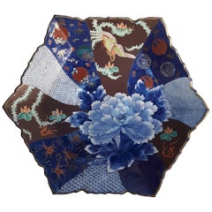 Large 19th Century Imari Hexagonal Charger