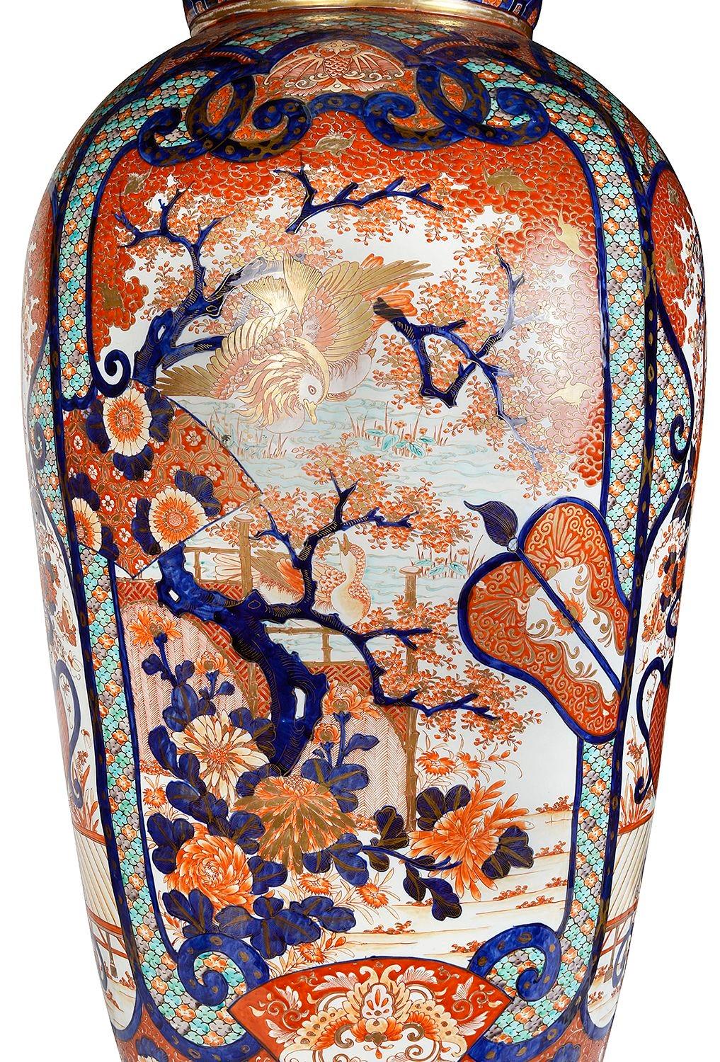 Hand-Painted Large 19th Century Imari vase