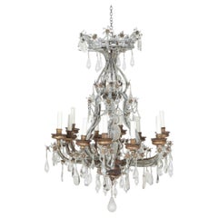 Large 19th Century Italian Beaded Chandelier