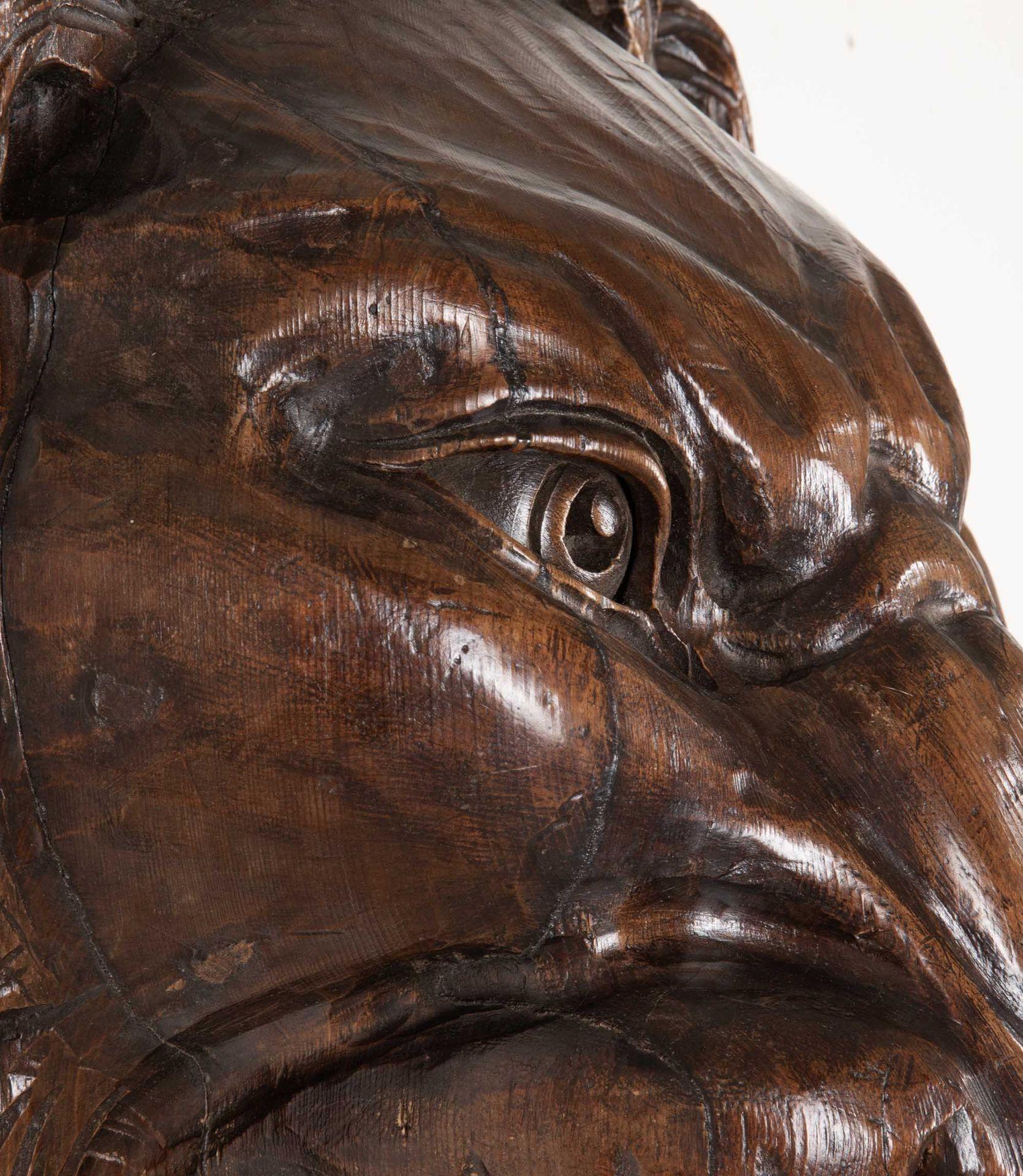 Gran Máscara de Pared de León Tallado Italiano del Siglo XIX en venta 1