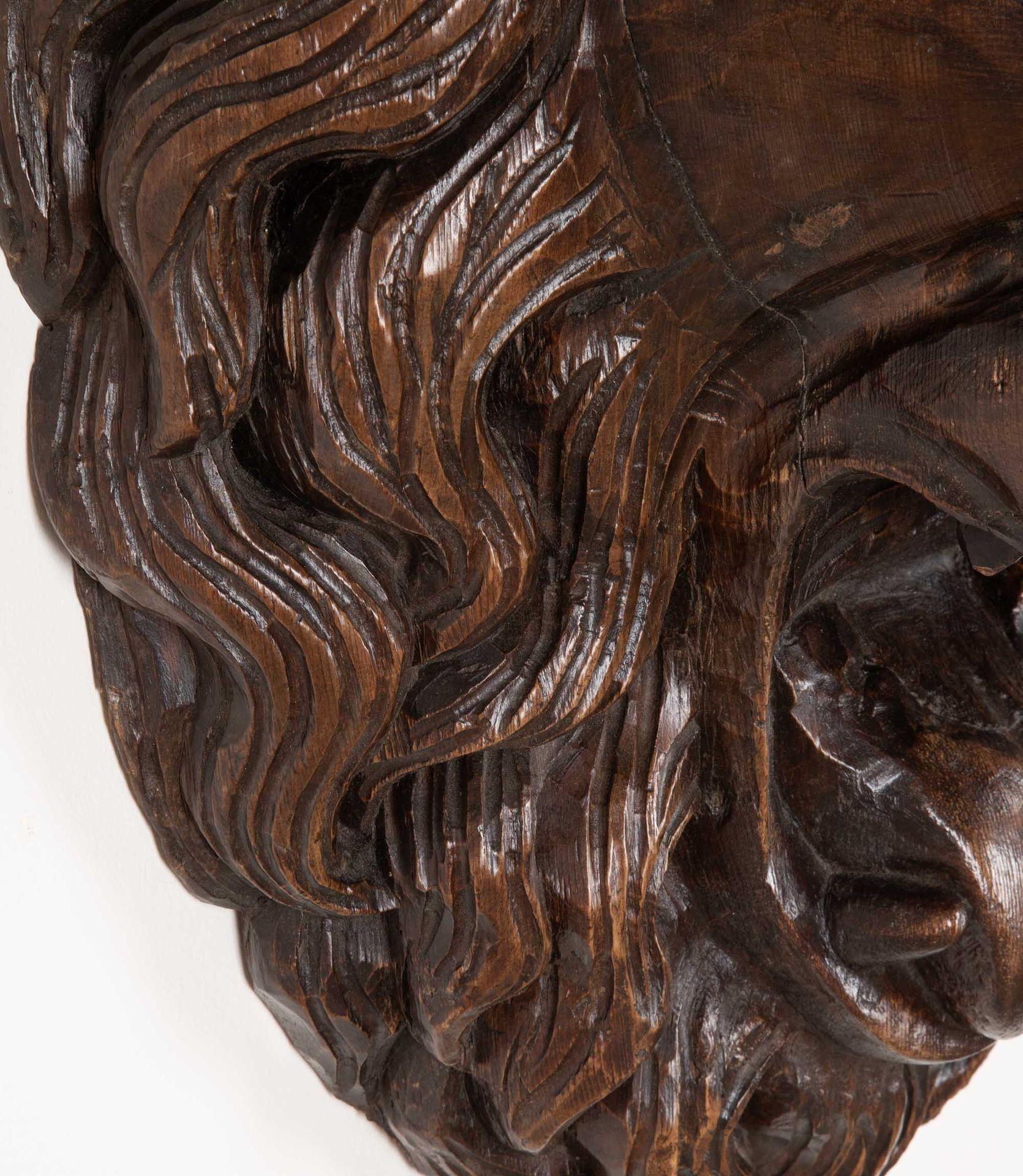 Gran Máscara de Pared de León Tallado Italiano del Siglo XIX en venta 2