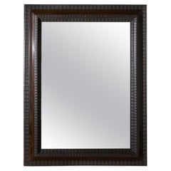 Large 19th century Italian Ebonised and faux mahogany wall mirror