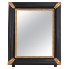 Large 19th Century Italian Ebonised 
Gilded Mirror