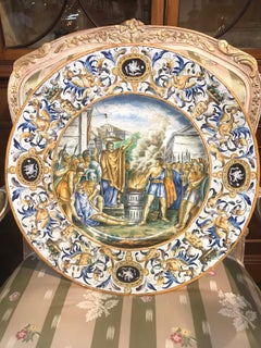 Large 19th Century Italian Faience Charger