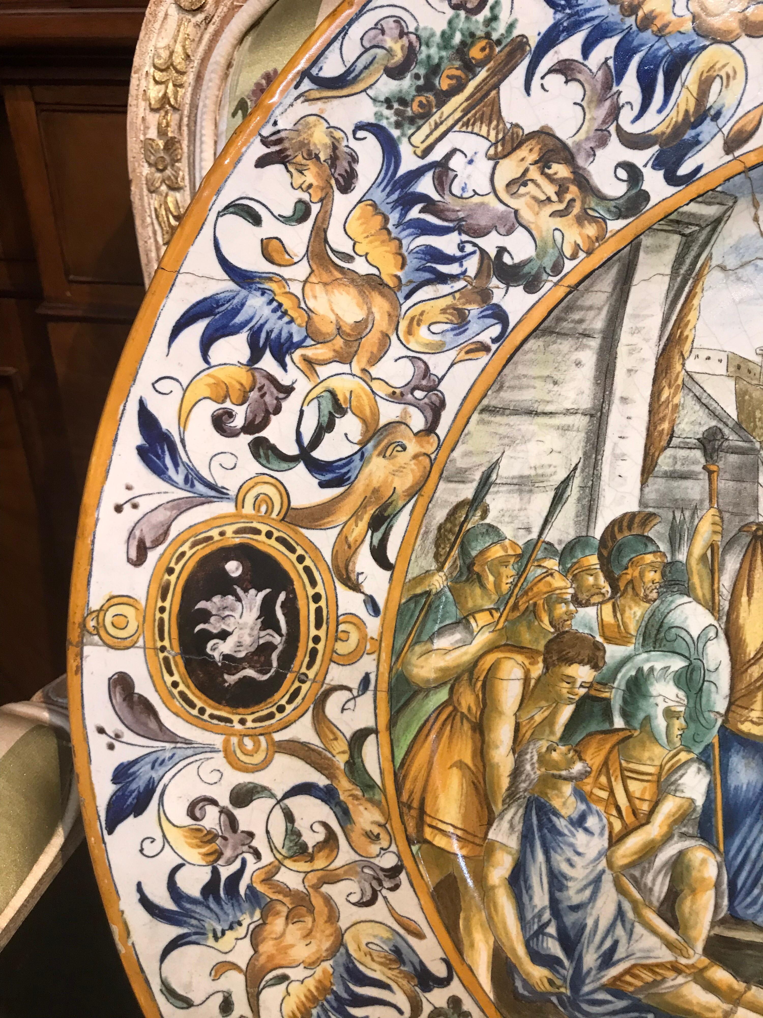Large 19th Century Italian Faience Charger 1