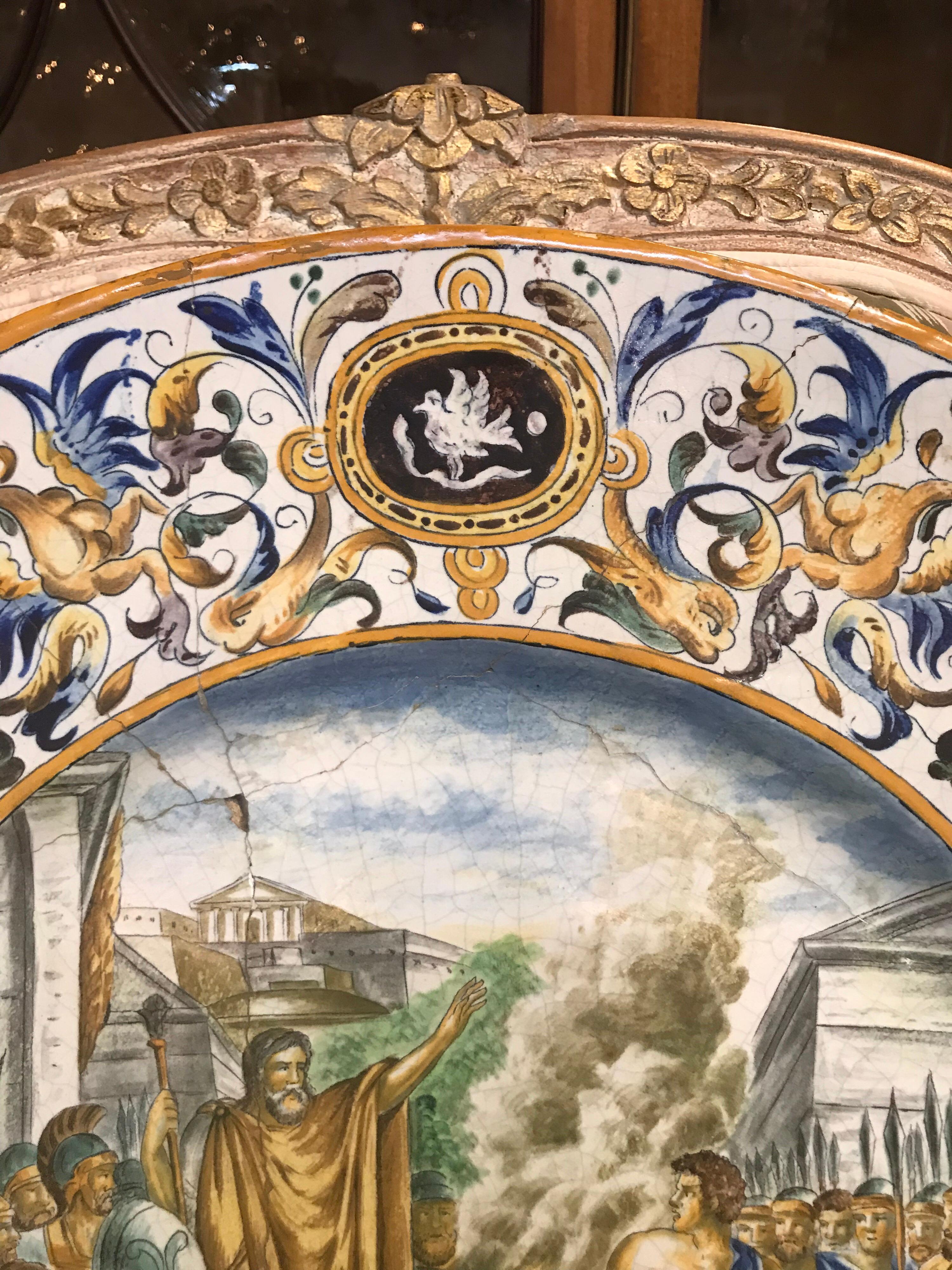 Large 19th Century Italian Faience Charger 2