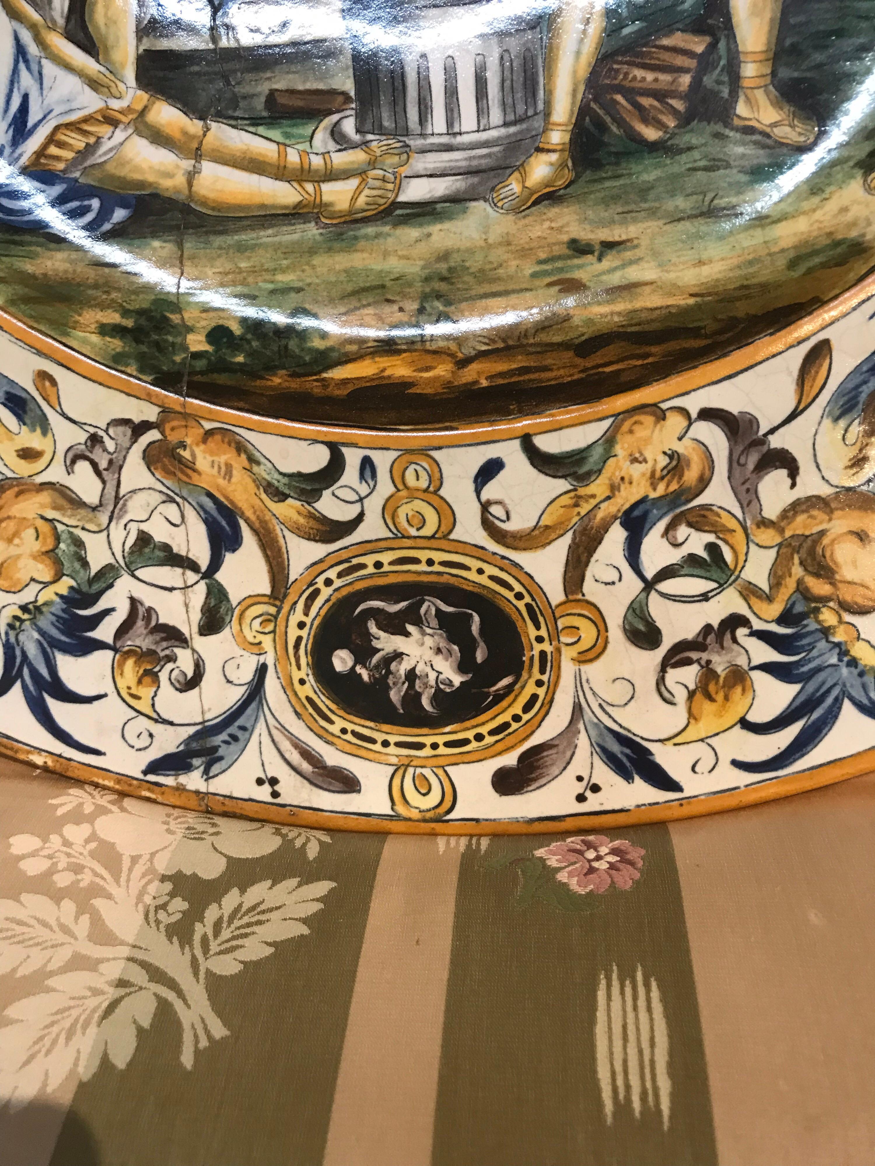 Large 19th Century Italian Faience Charger 3