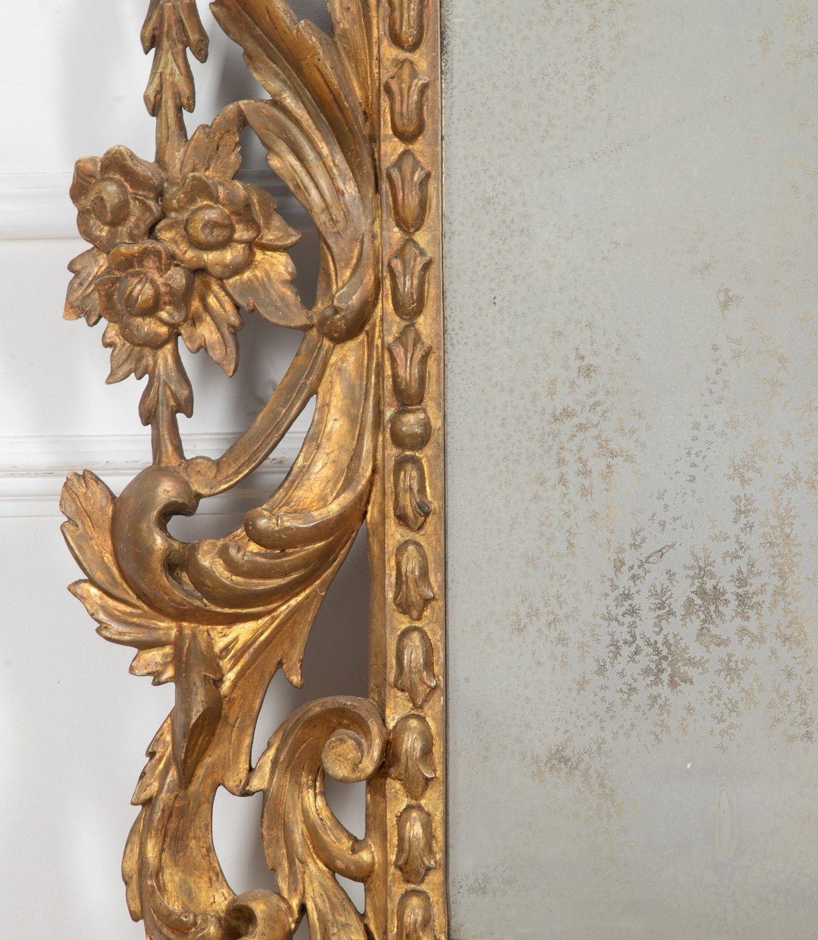 Grand miroir baroque italien doré du 19ème siècle Bon état - En vente à Gloucestershire, GB