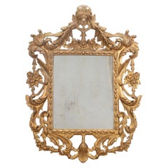 Grand miroir baroque italien doré du 19ème siècle