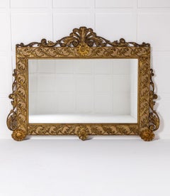 Large 19th Century Italian Giltwood Mirror