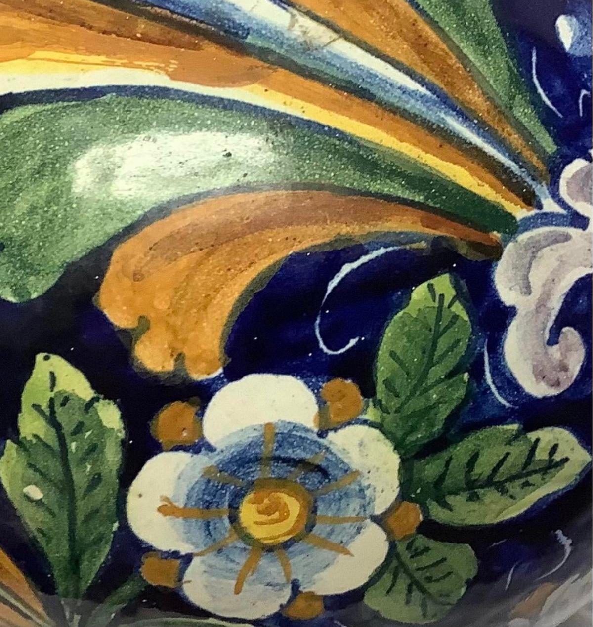 Großer italienischer Maiolica-Töpfer/Vase aus dem 19. Jahrhundert (Italienisch)